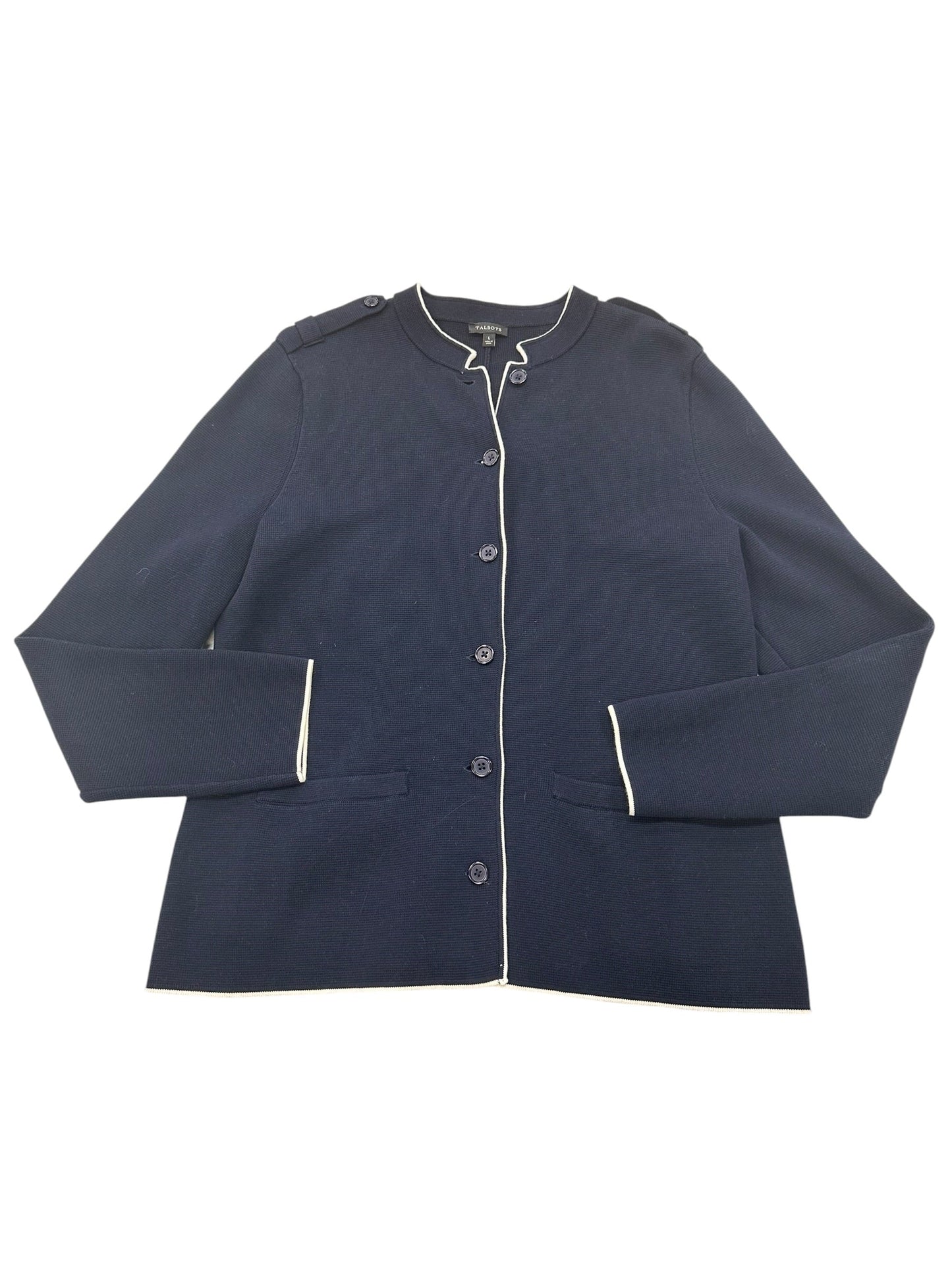 Cardigan By Talbots In Navy, Size:L