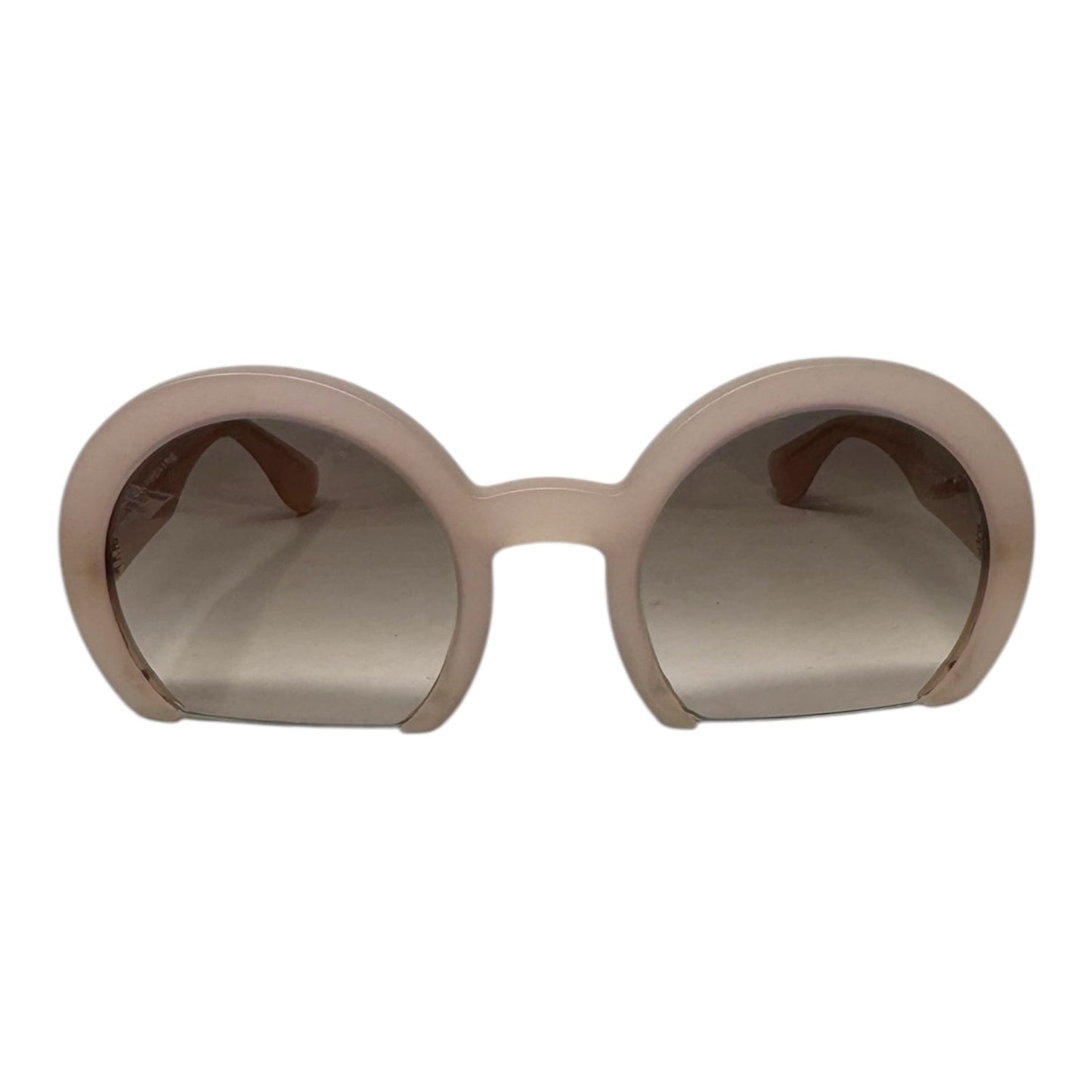 SMU 07Q Round Half Rim Sunglasses Luxury Designer By Miu Miu