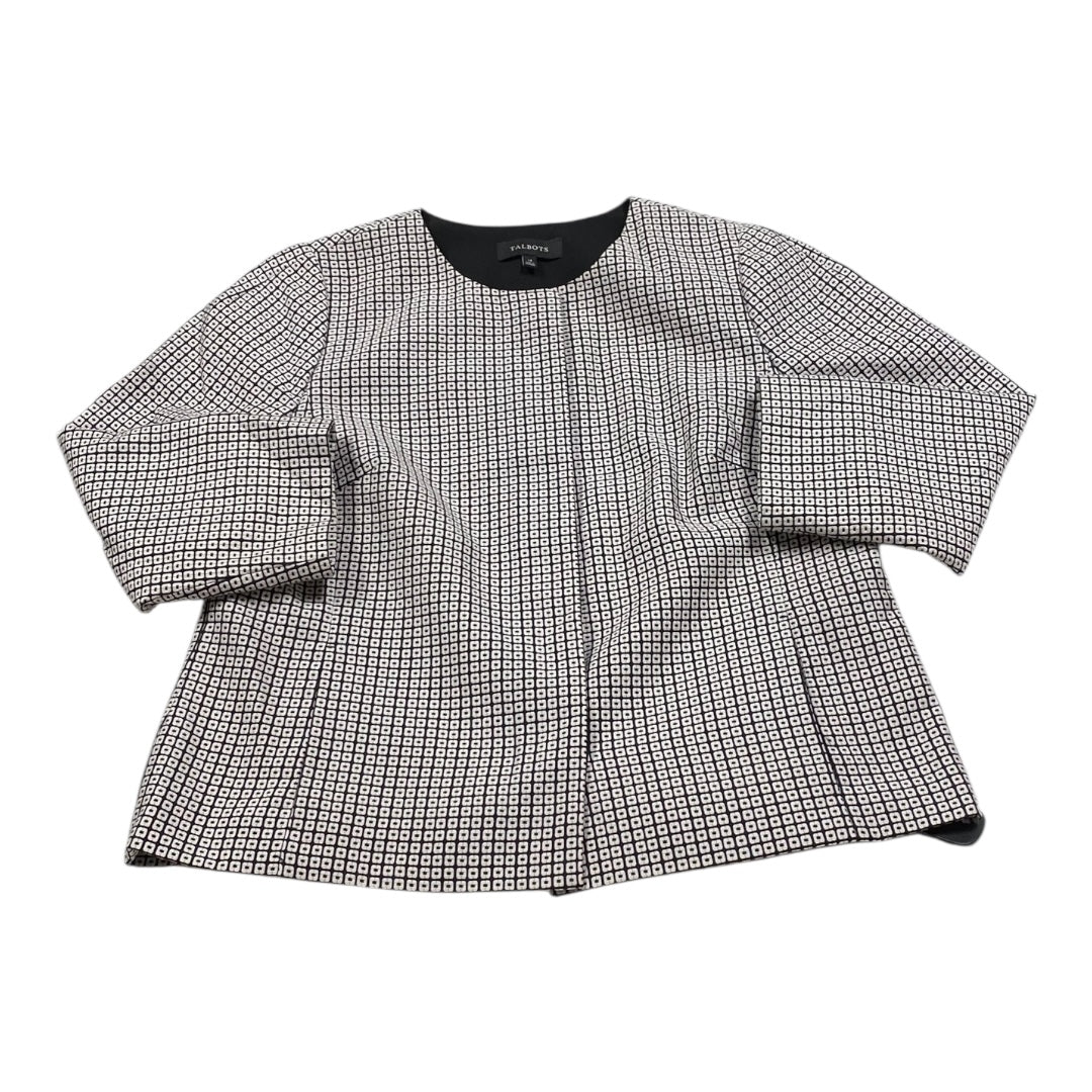 Blazer By Talbots In Black & White, Size:14