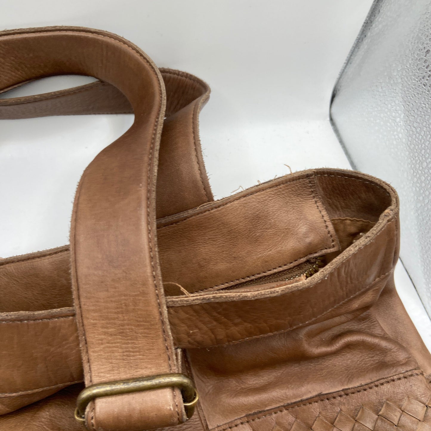 Tote Leather By Valentina, Size: Large