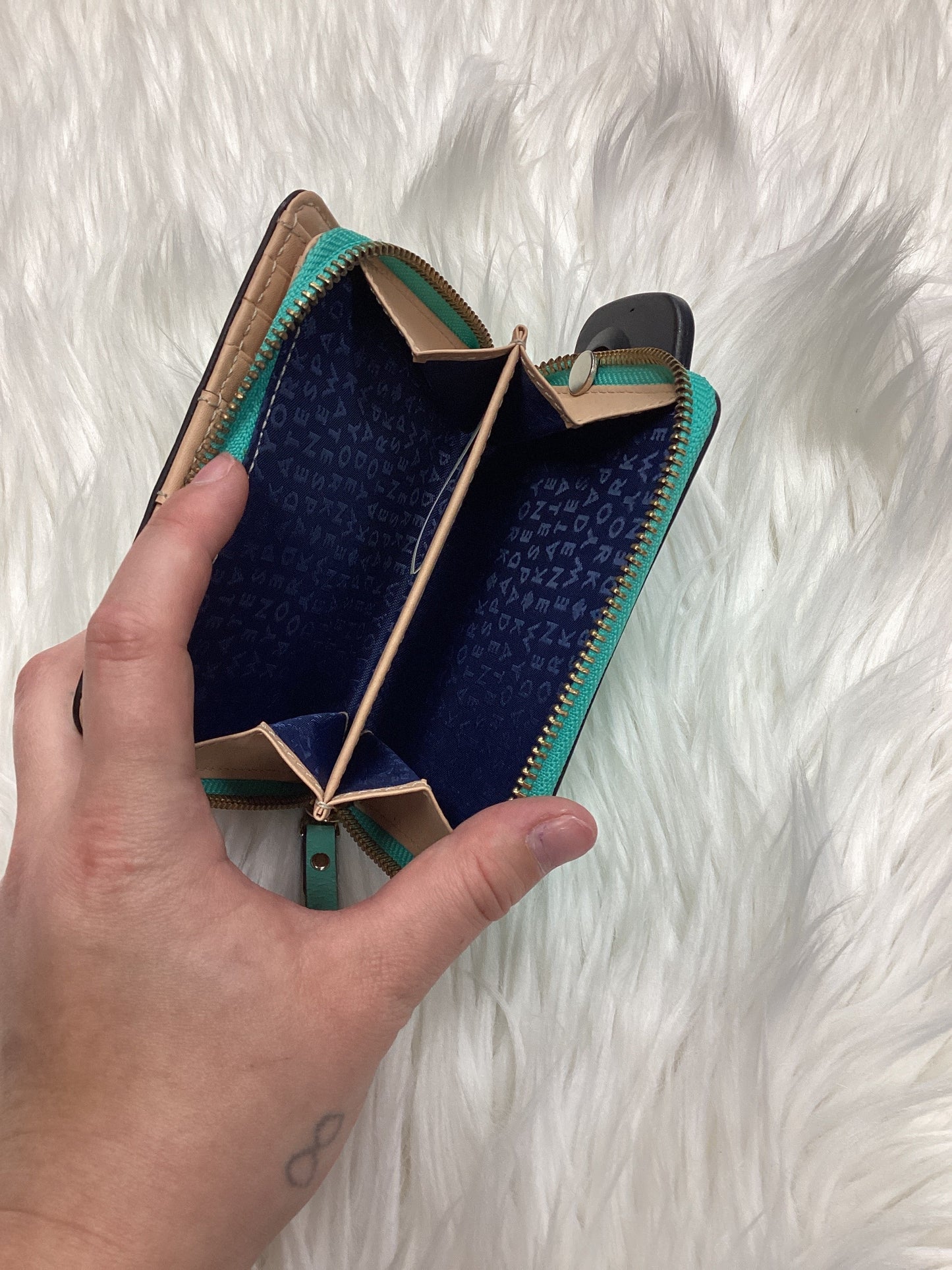 Wallet Designer By Kate Spade In Teal, Size:Medium