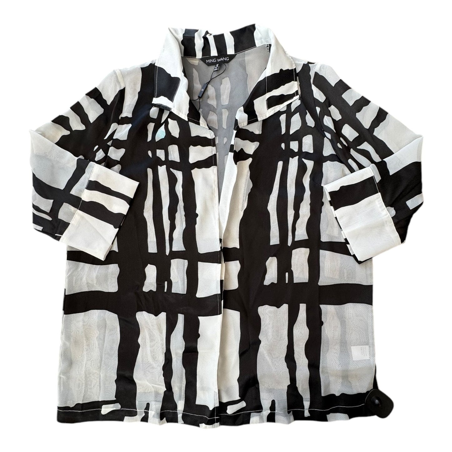 Blazer By Ming Wang In Black & White, Size:M