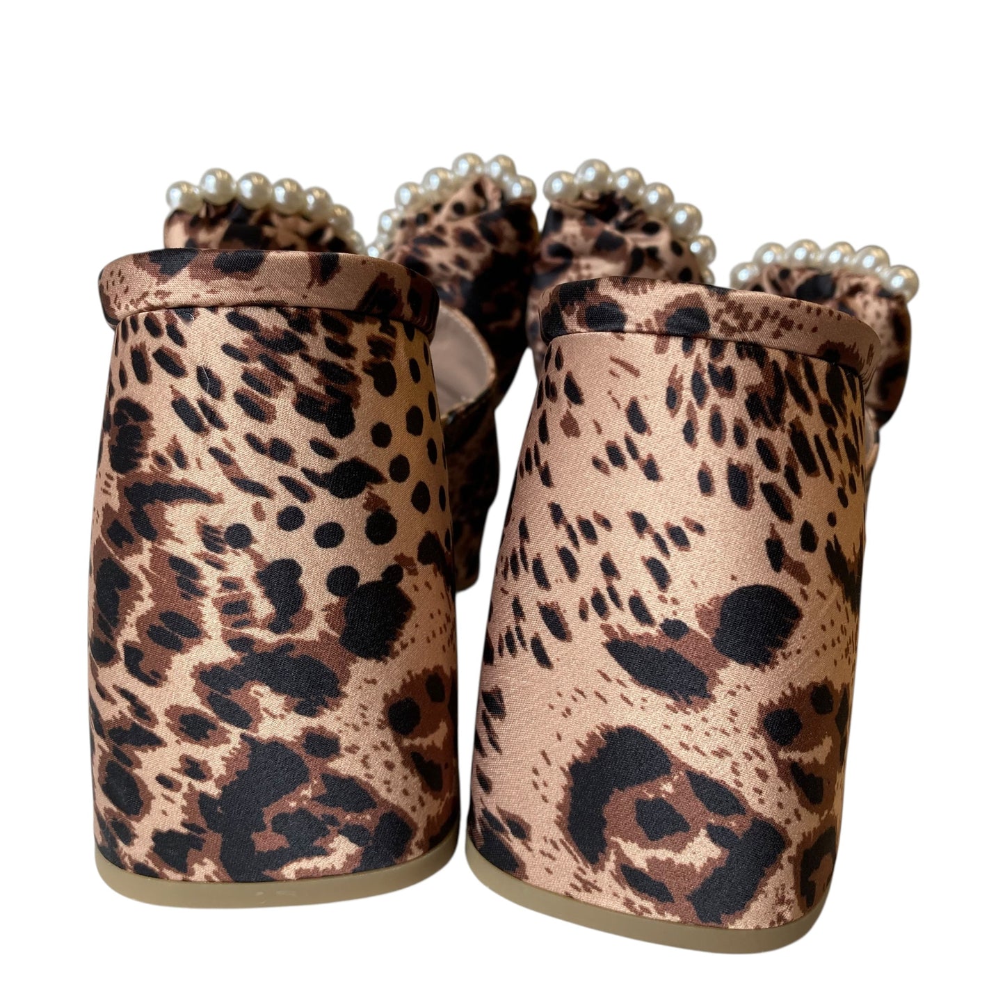 Shoes Heels Block By Betsey Johnson In Animal Print, Size:7.5