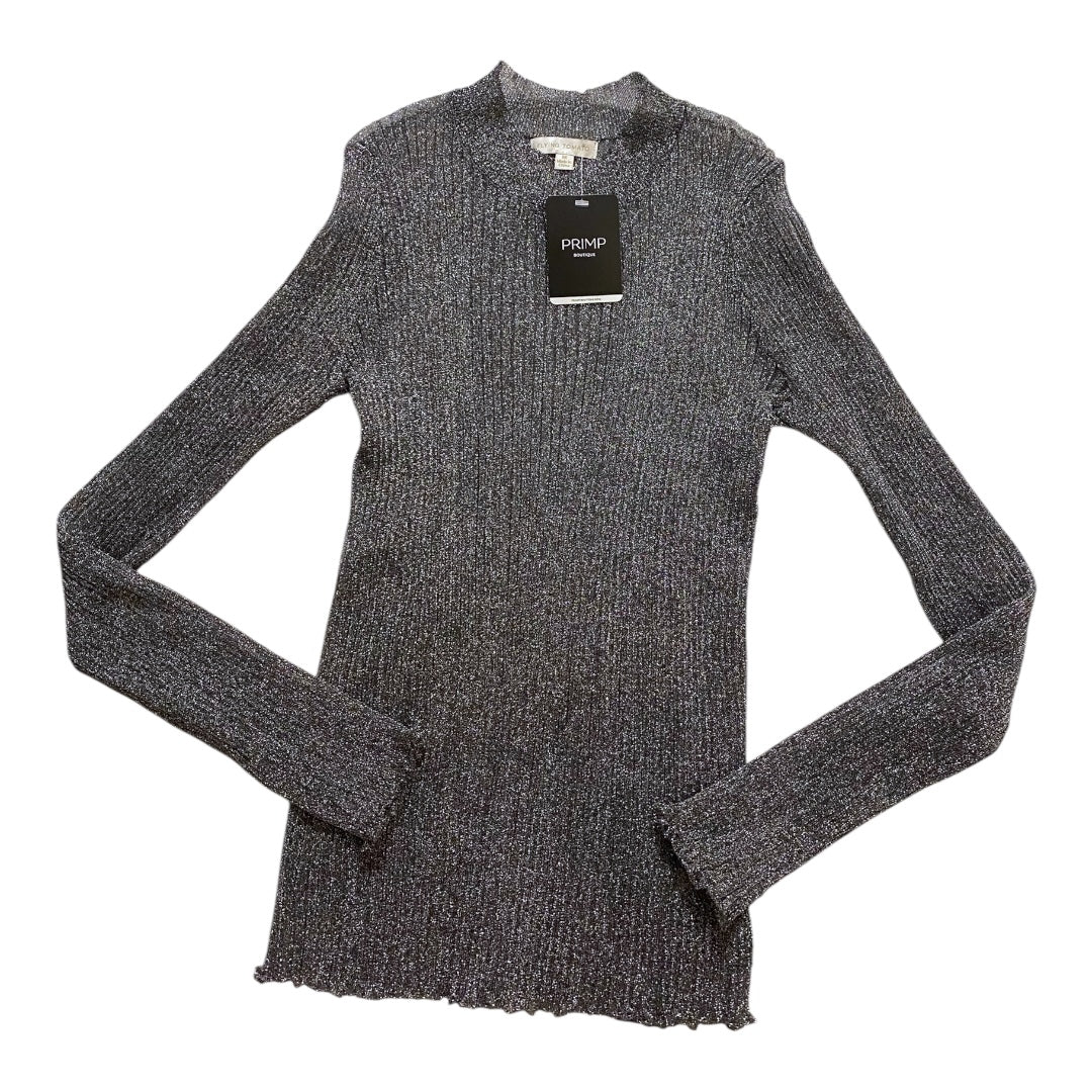 Top Ls By Flying Tomato In Silver, Size:M