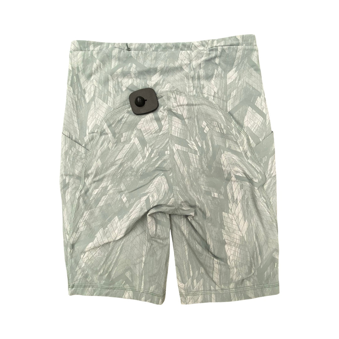 Athletic Shorts By Lululemon In Green & White, Size:6