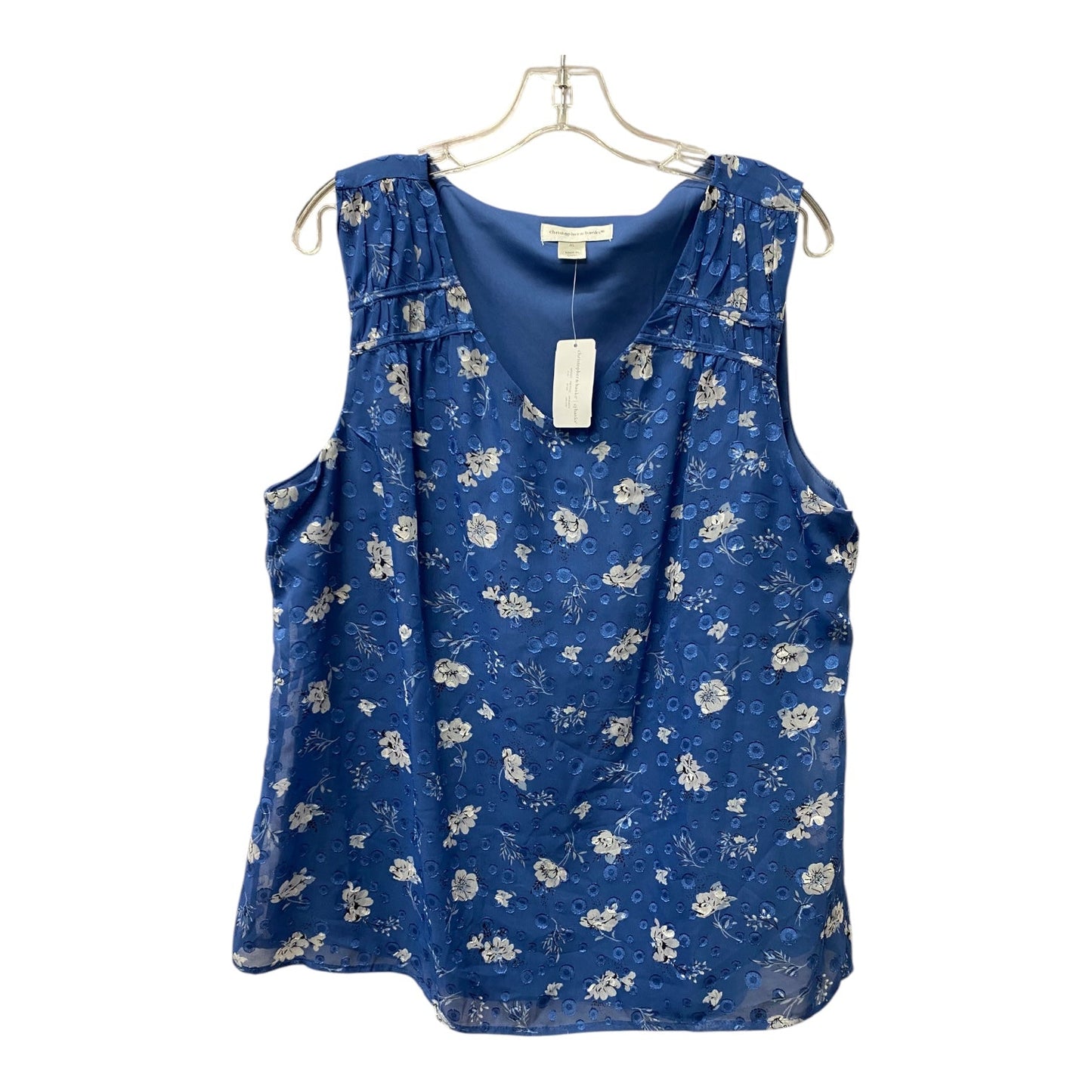 Top Sleeveless By Christopher And Banks In Blue, Size:Xl