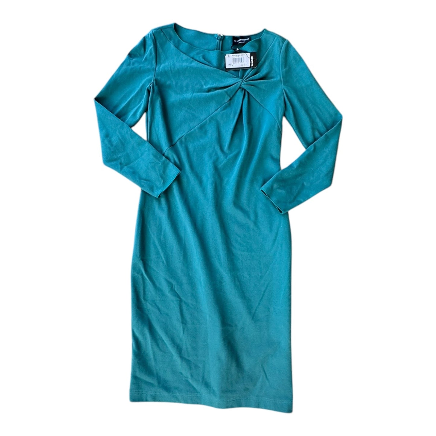 Dress Designer Midi By Emporio Armani In Teal, Size:8