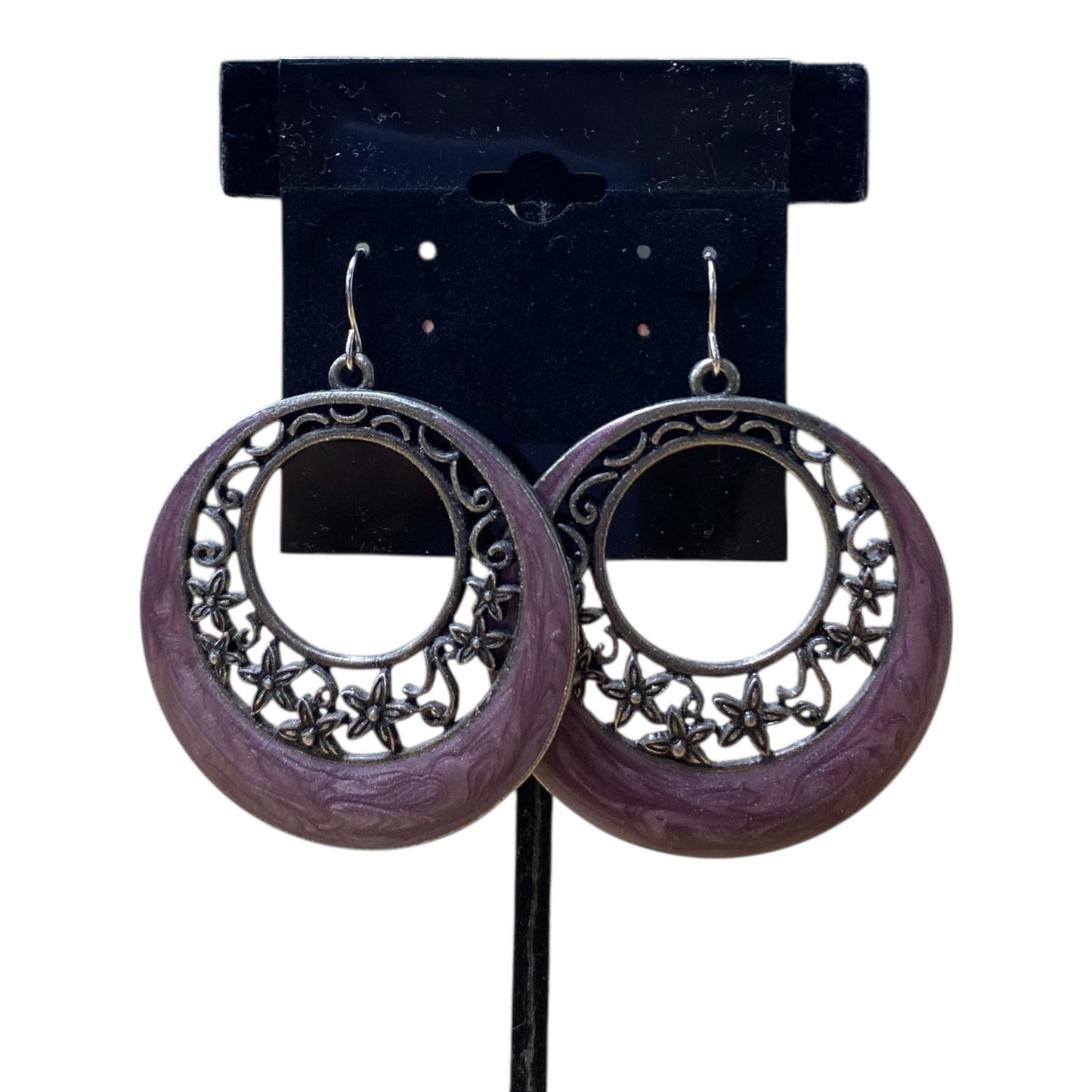 Earrings Dangle/Drop In Purple