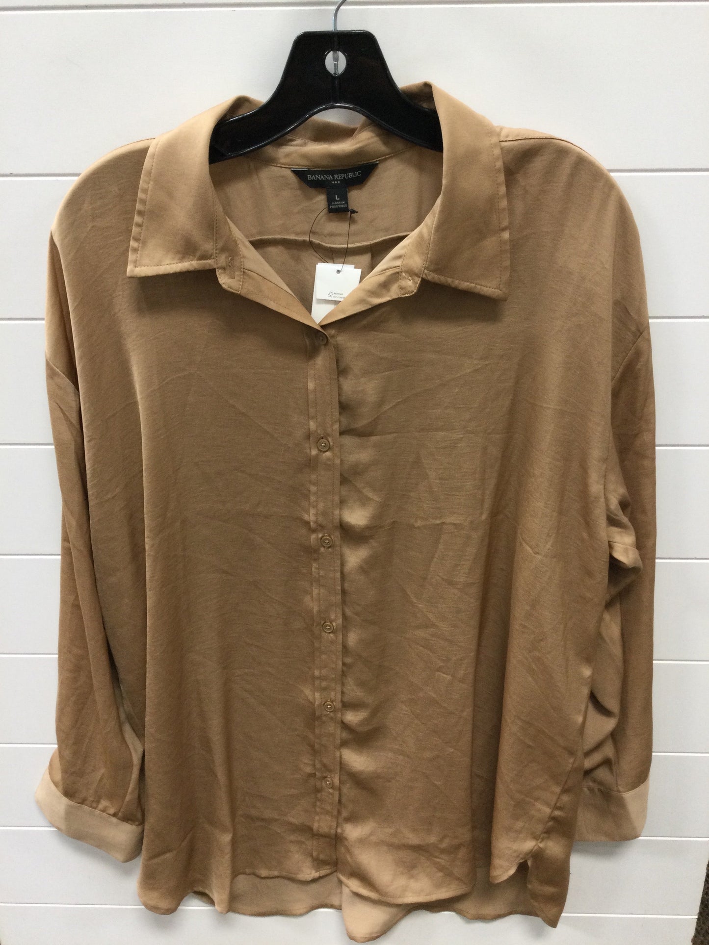 Top Ls By Banana Republic In Tan, Size:L
