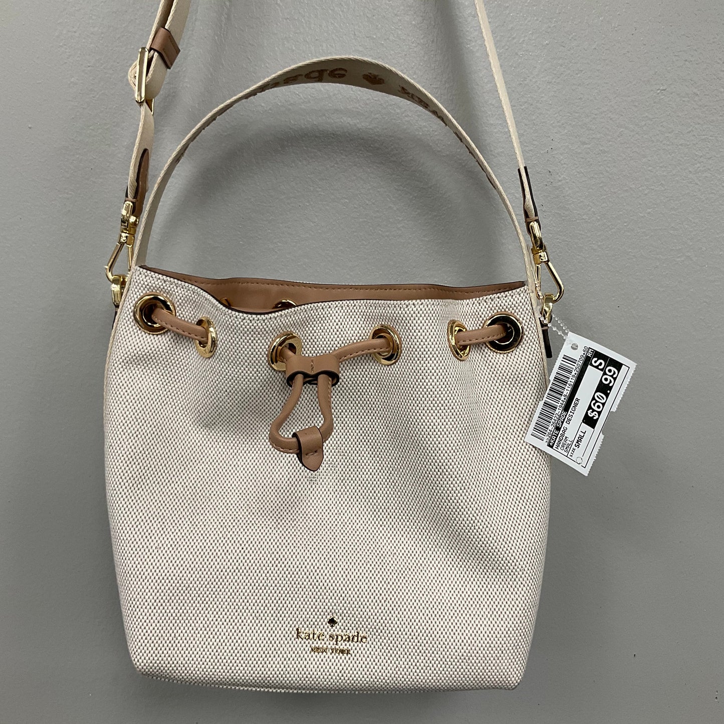 Handbag Designer By Kate Spade In Cream, Size:Small