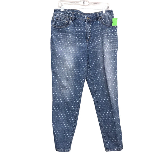 Jeans Cropped By Chicos In Polkadot Pattern, Size:12