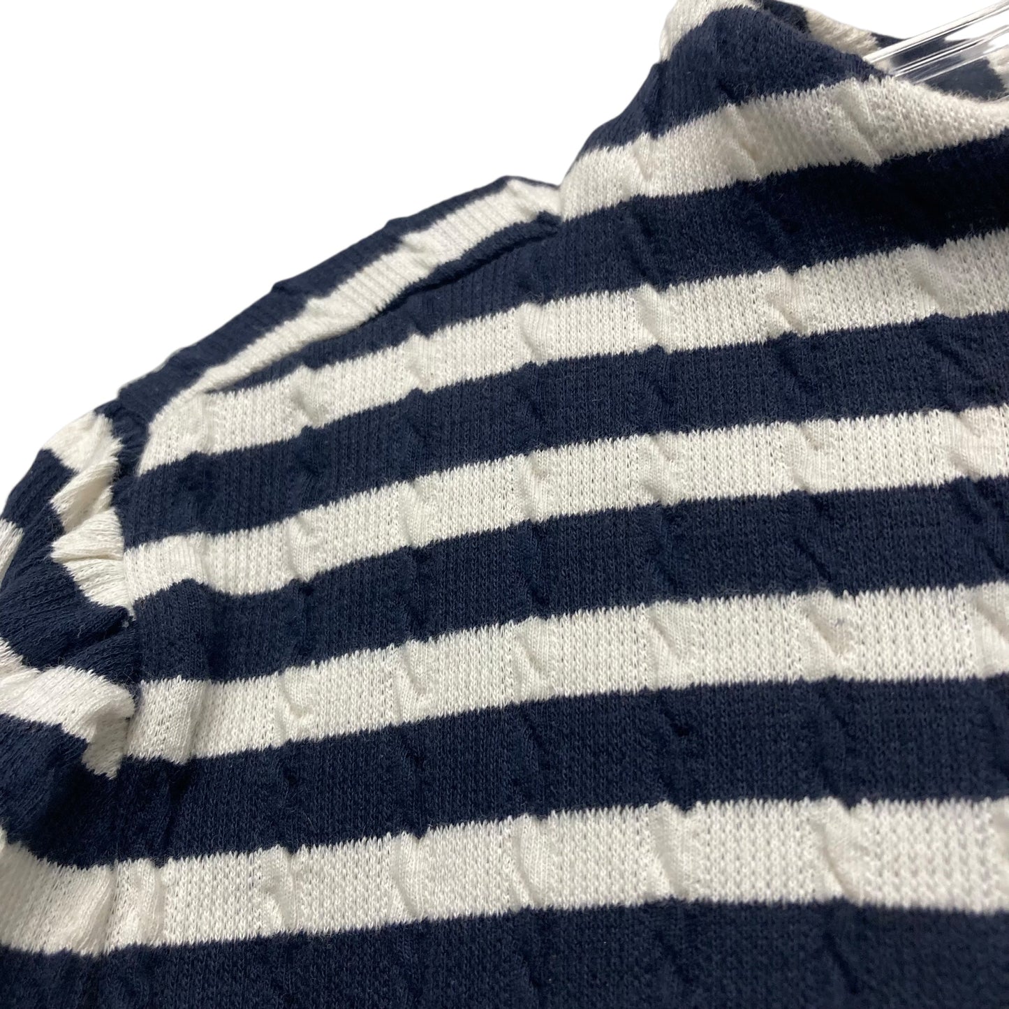 Top 3/4 Sleeve By Talbots In Blue & White, Size:1X