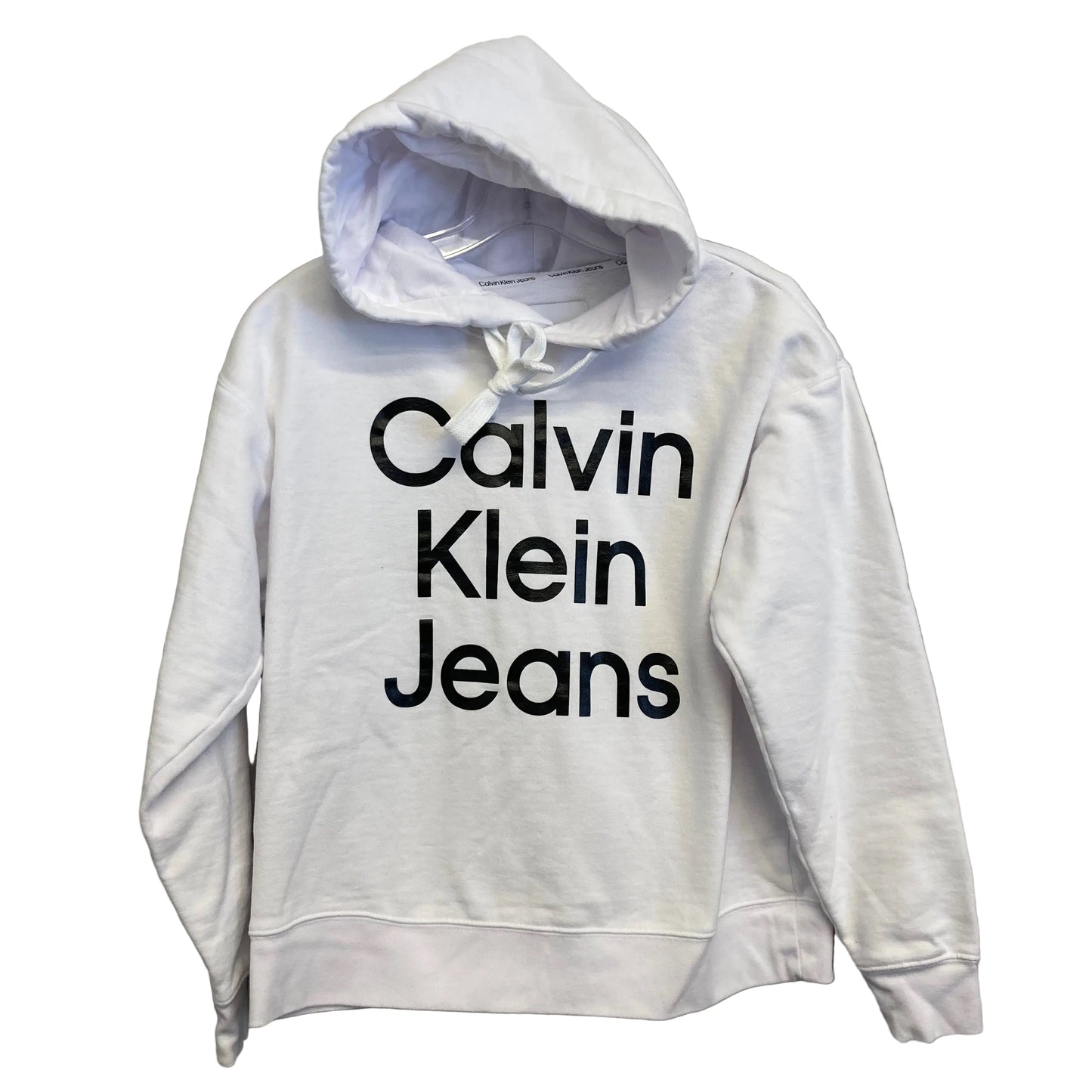 Sweatshirt Hoodie By Calvin Klein In White, Size:M