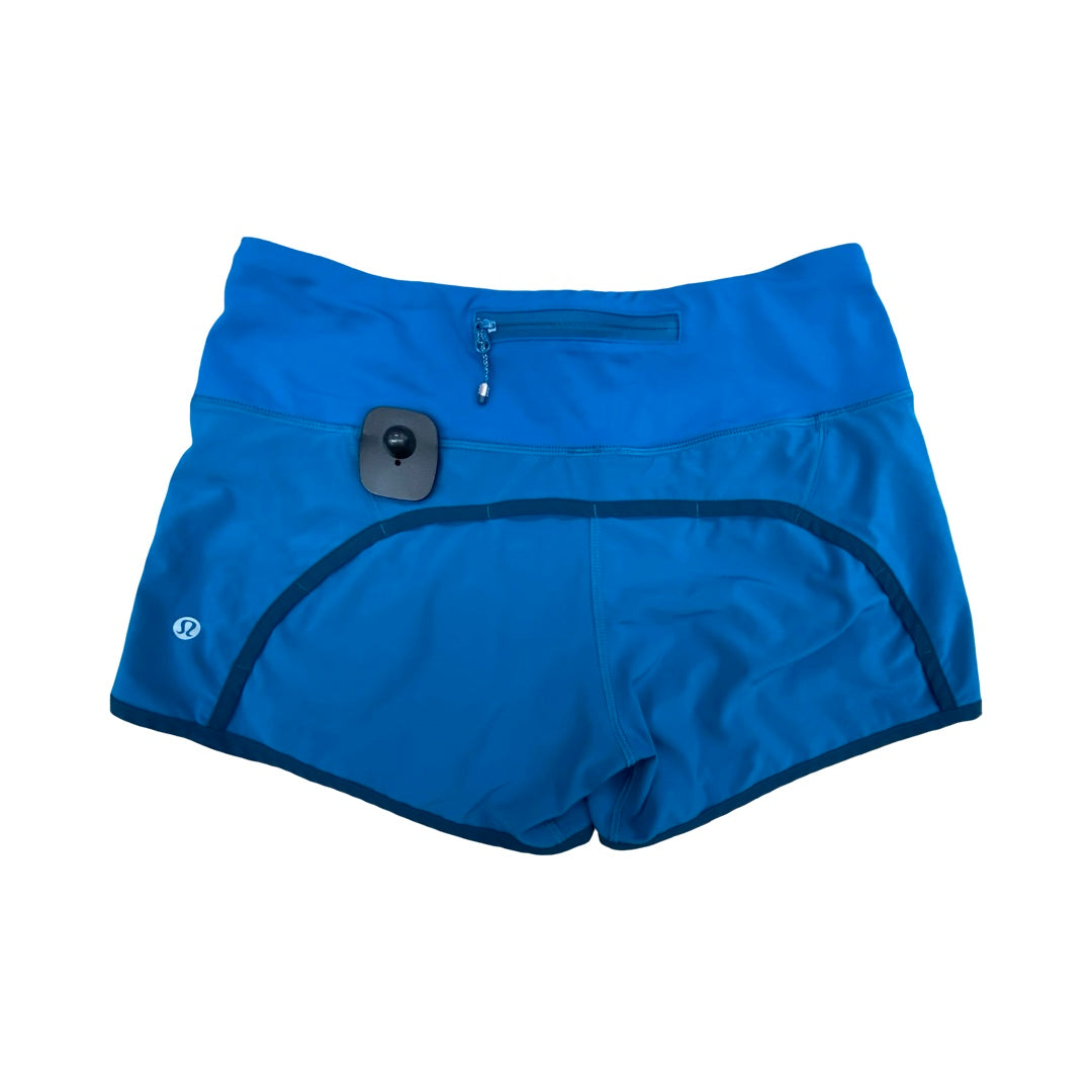 Athletic Shorts By Lululemon In Teal, Size:4