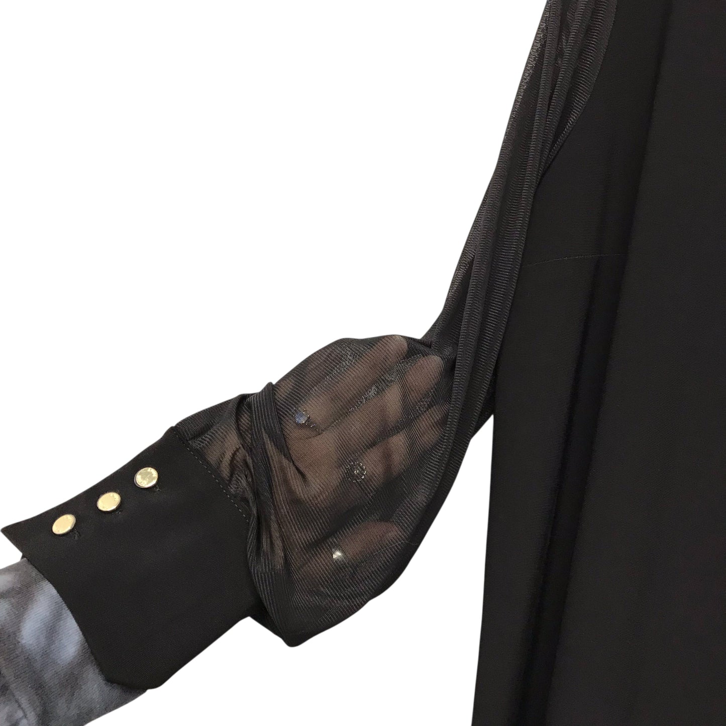 Top Ls By Anne Klein In Black, Size:Xl