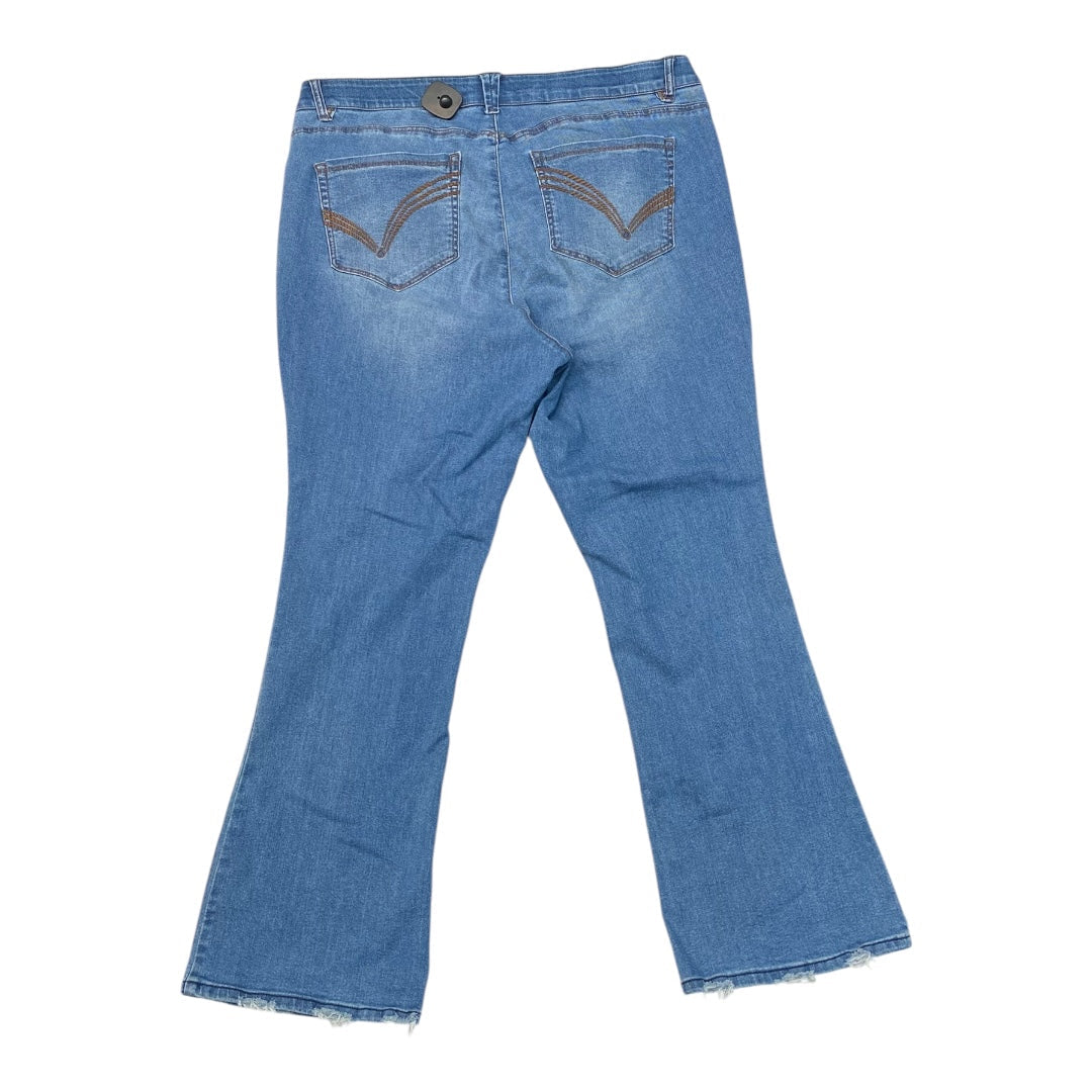 Jeans Flared By Democracy In Blue Denim, Size:20