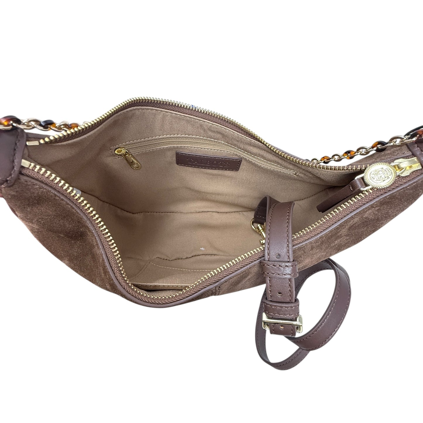 Suede Crescent Bag By Talbots, Size: Small