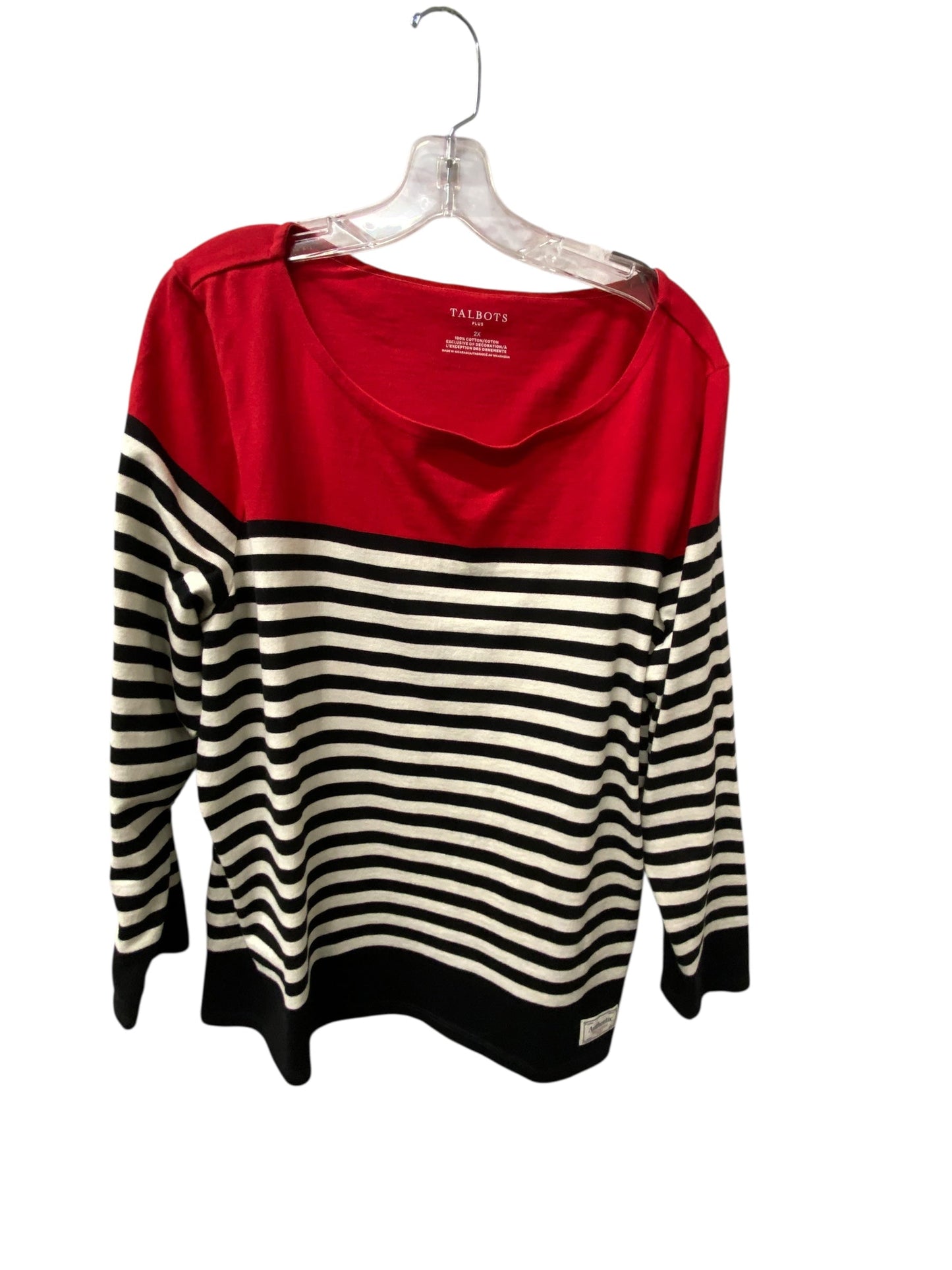 Top Ls By Talbots In Red, Size:2X