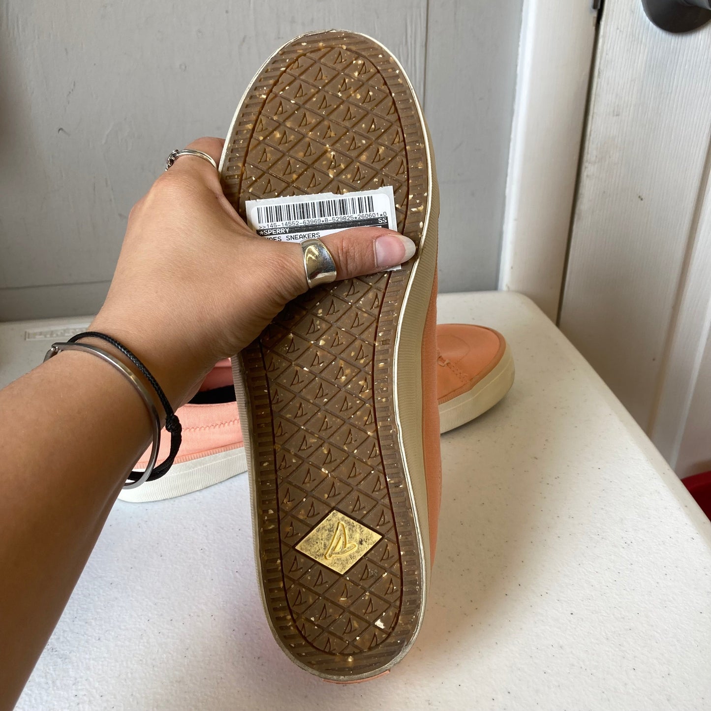 Shoes Sneakers By Sperry In Peach, Size:9