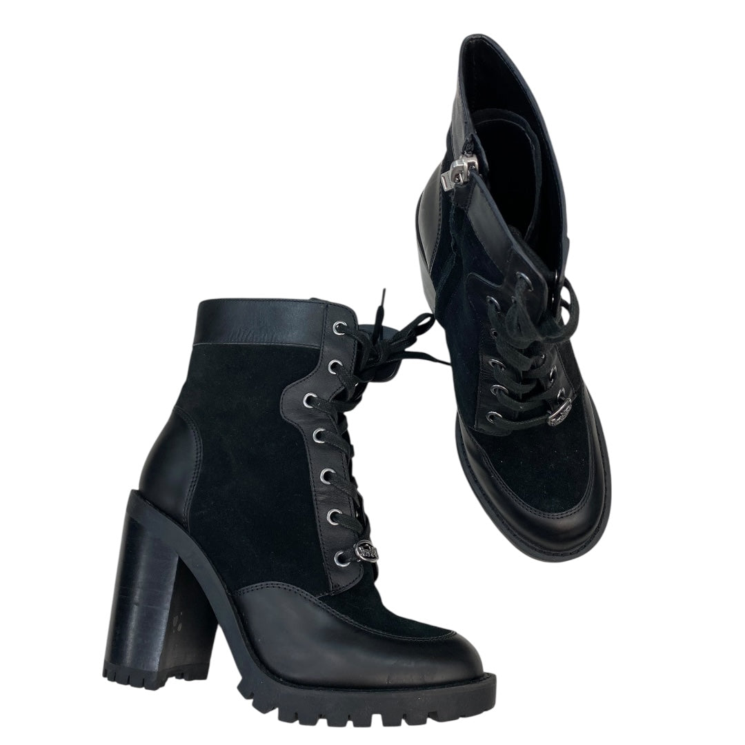 Boots Designer By Coach In Black, Size:7
