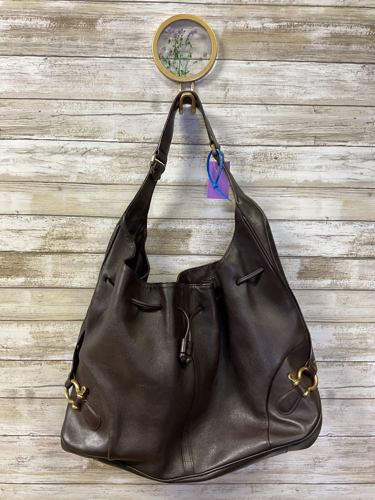 Handbag Luxury Designer By Burberry In Brown, Size:Large