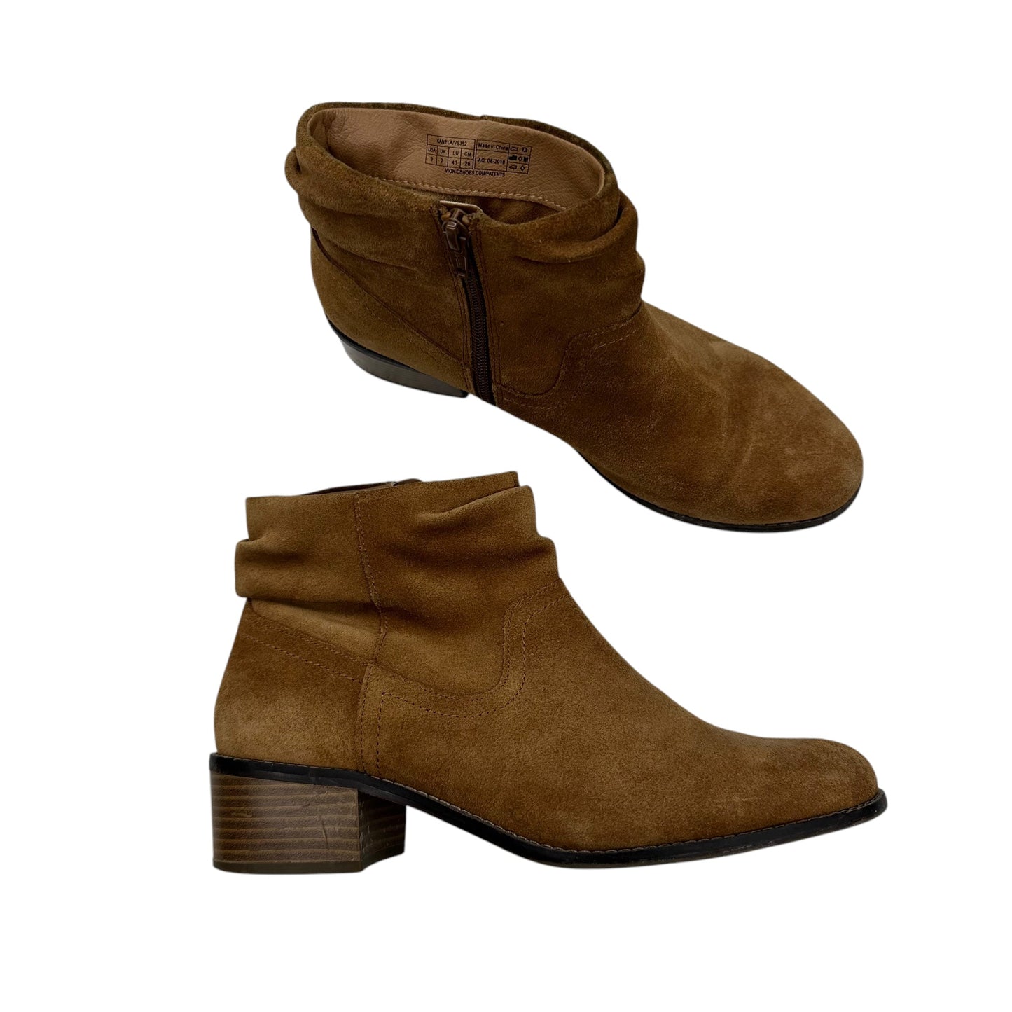 Boots Ankle Flats By Vionic In Tan, Size:9
