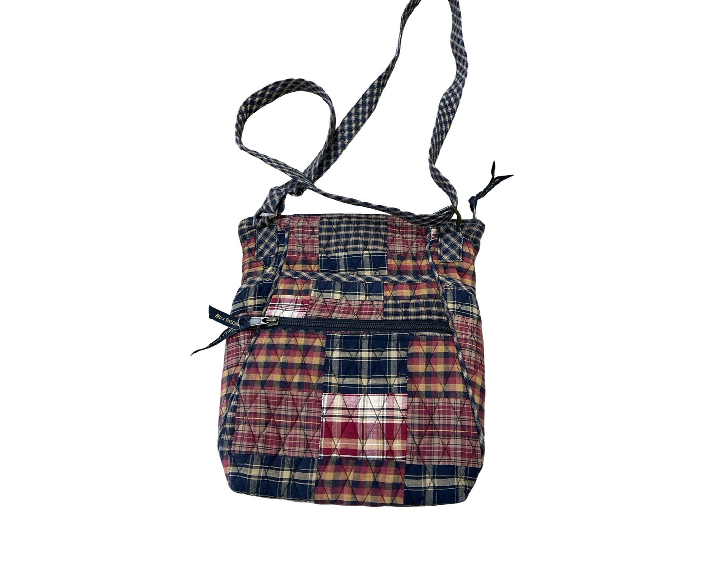 Crossbody By Clothes Mentor In Blue & Tan, Size:Medium
