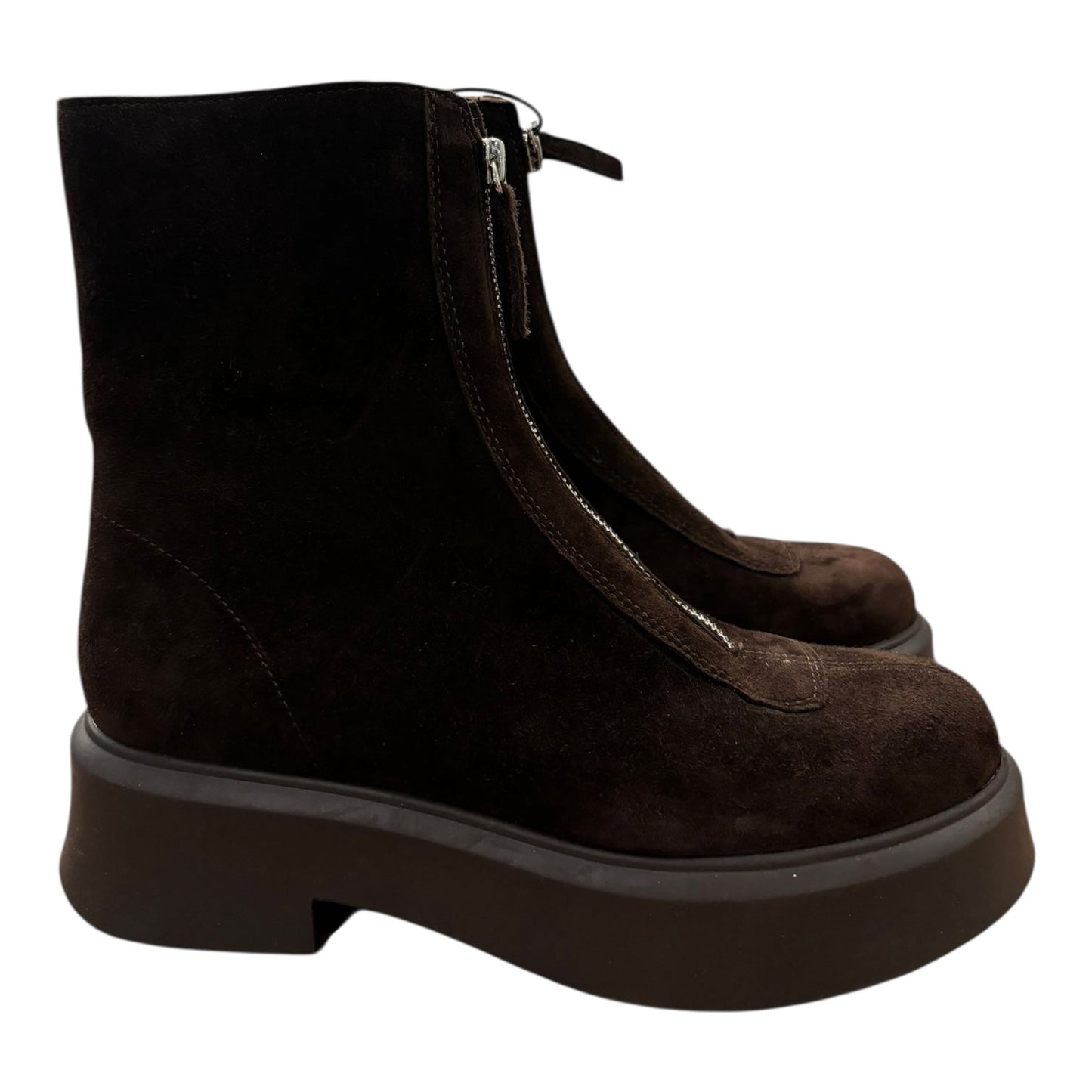 Boots Ankle Heels By Steve Madden In Brown, Size:9