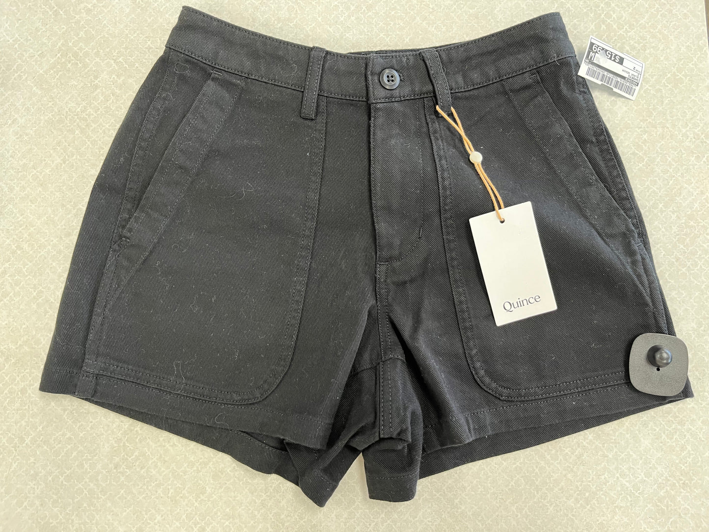 Shorts By Quince In Black Denim, Size:2