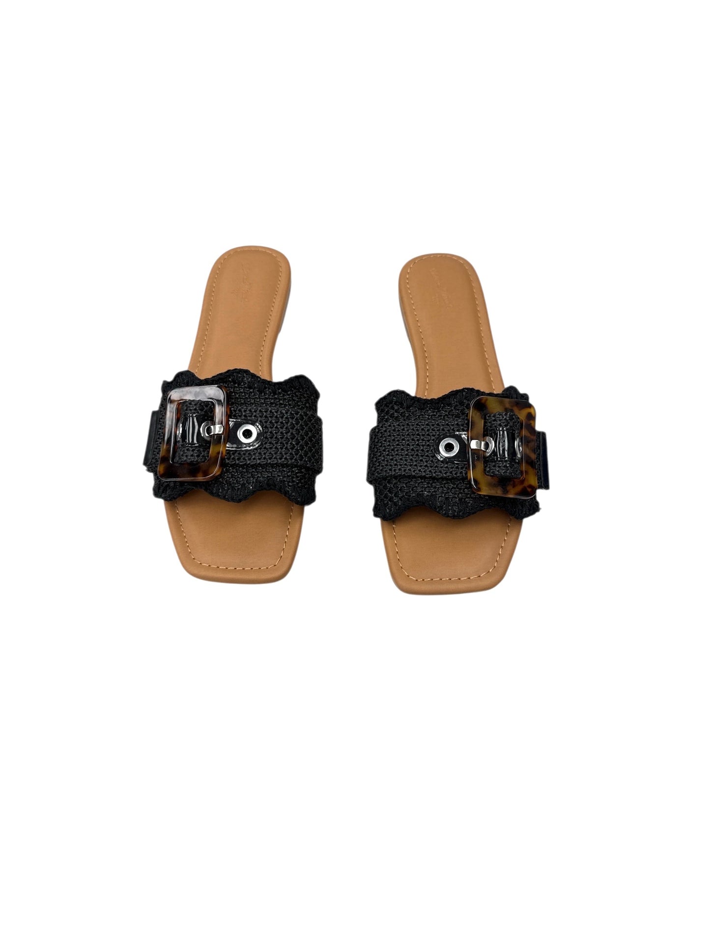 SANDALS FLATS by UNIVERSAL THREAD In BLACK, Size: 10