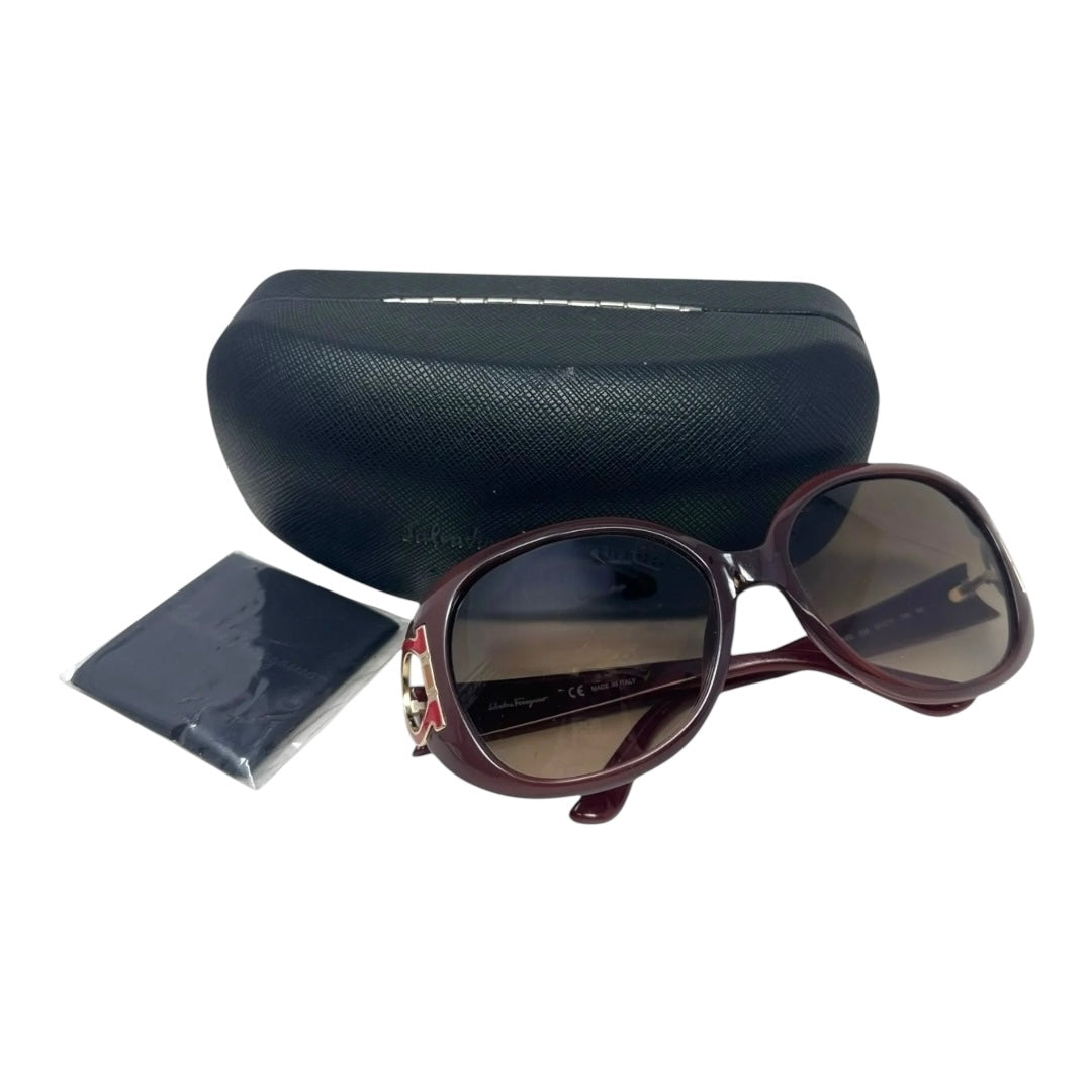 SF668S Oval Frame Sunglasses Designer By Ferragamo