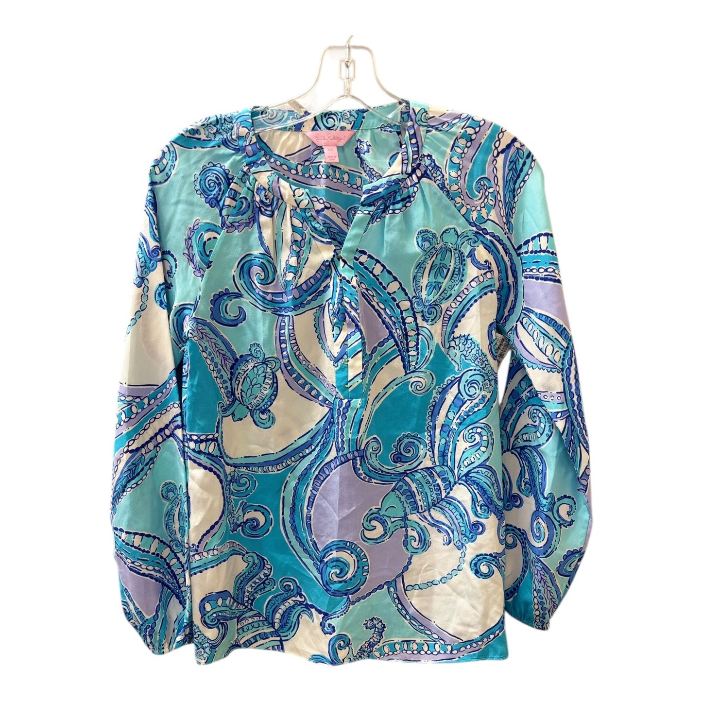 Top Ls Designer By Lilly Pulitzer In Aqua, Size:Xxs