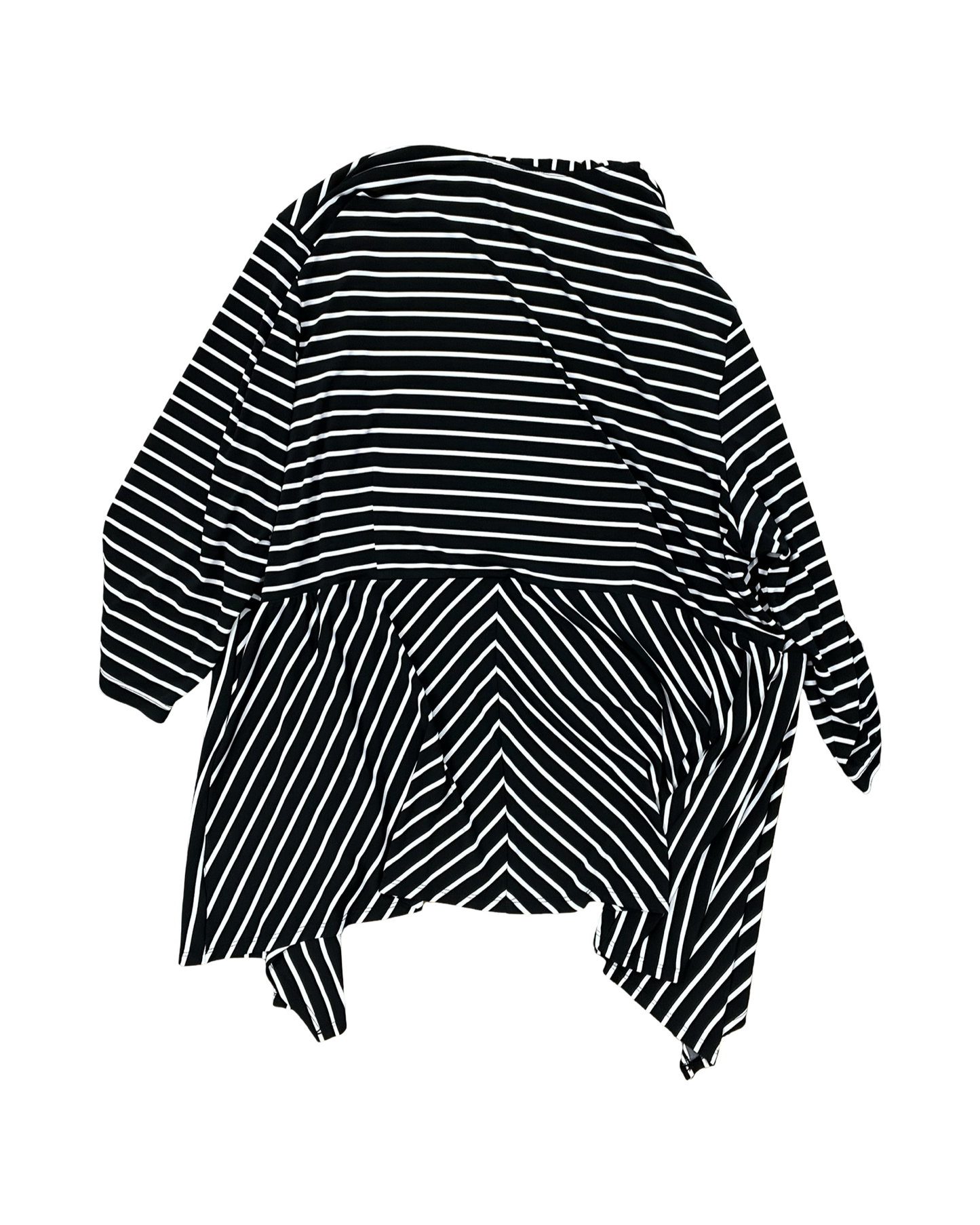 Cardigan By Clothes Mentor In Black & White, Size:3X