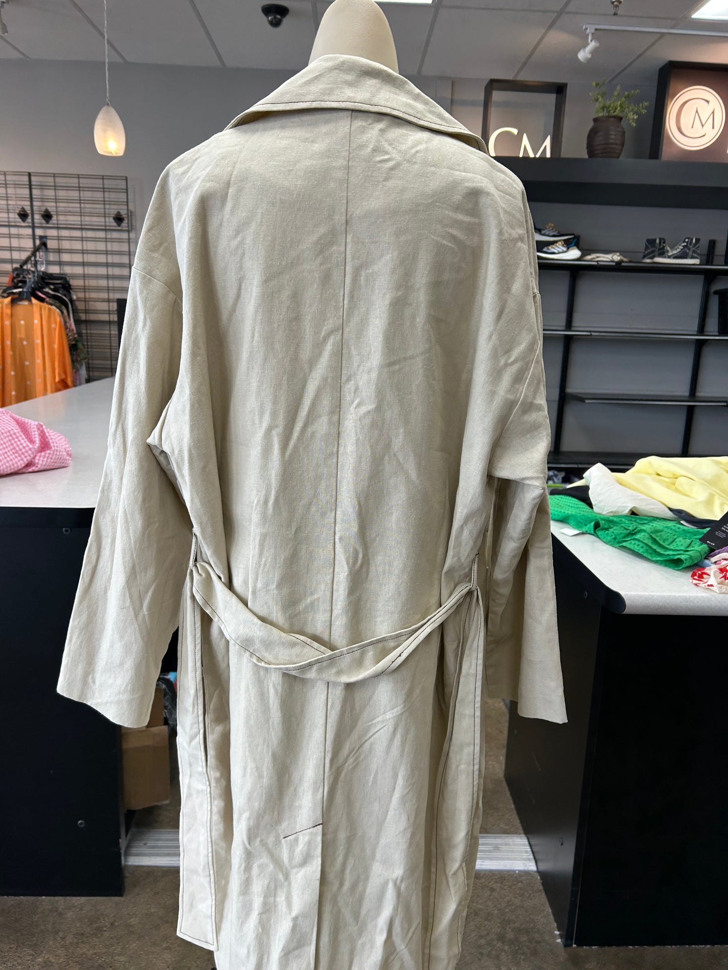 Coat Trench Coat By Asos In Tan, Size:2