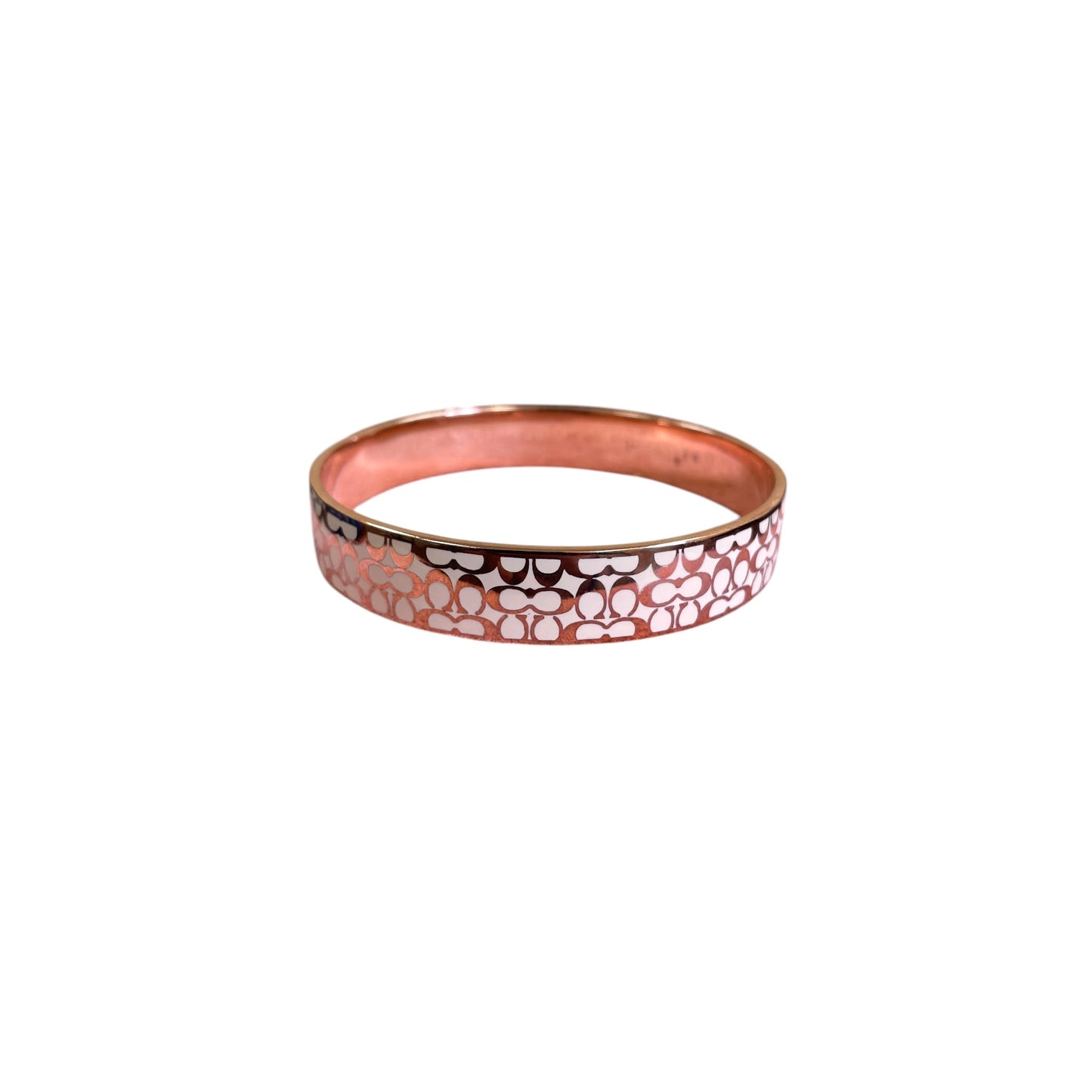 Bracelet Designer By Coach In Gold & White