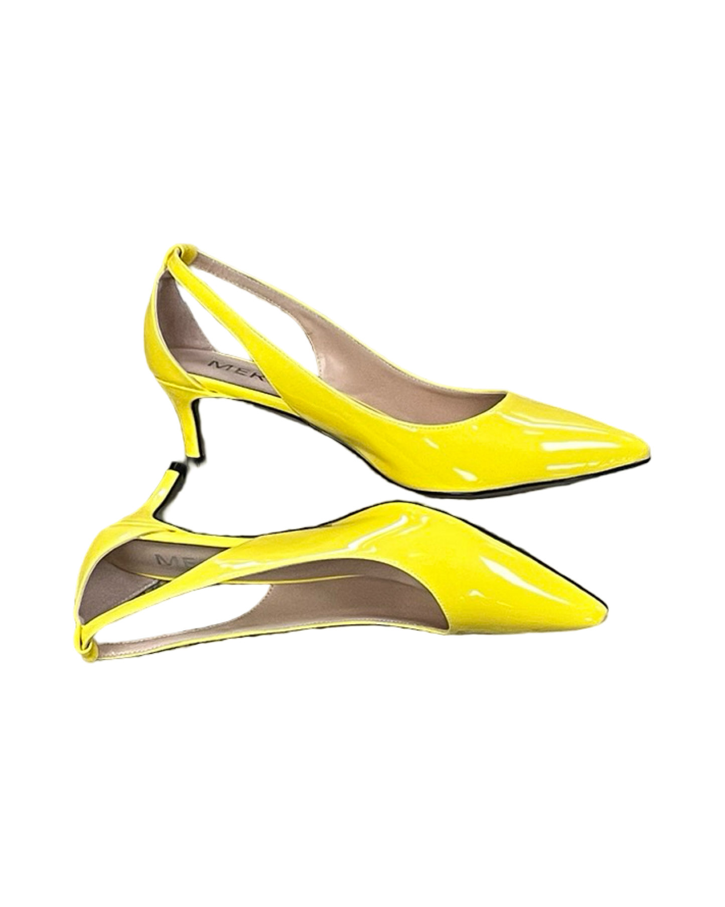 Shoes Heels Kitten By Clothes Mentor In Yellow, Size:9.5