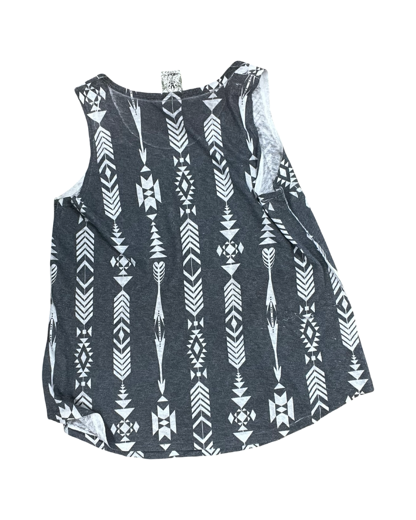 Top Sleeveless By Vocal In Grey & White, Size:Xl