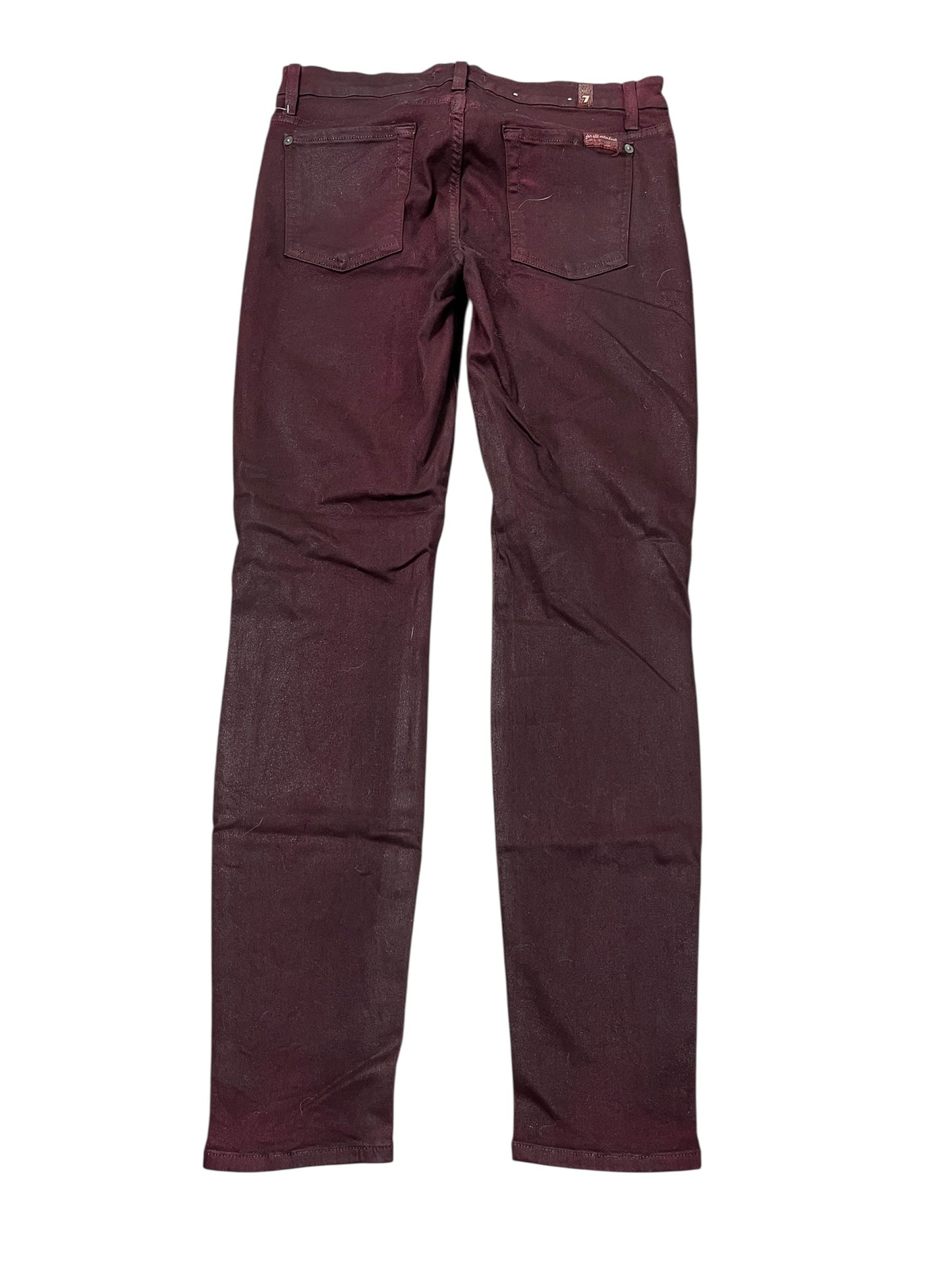 Jeans Skinny By 7 For All Mankind In Red Denim, Size:10