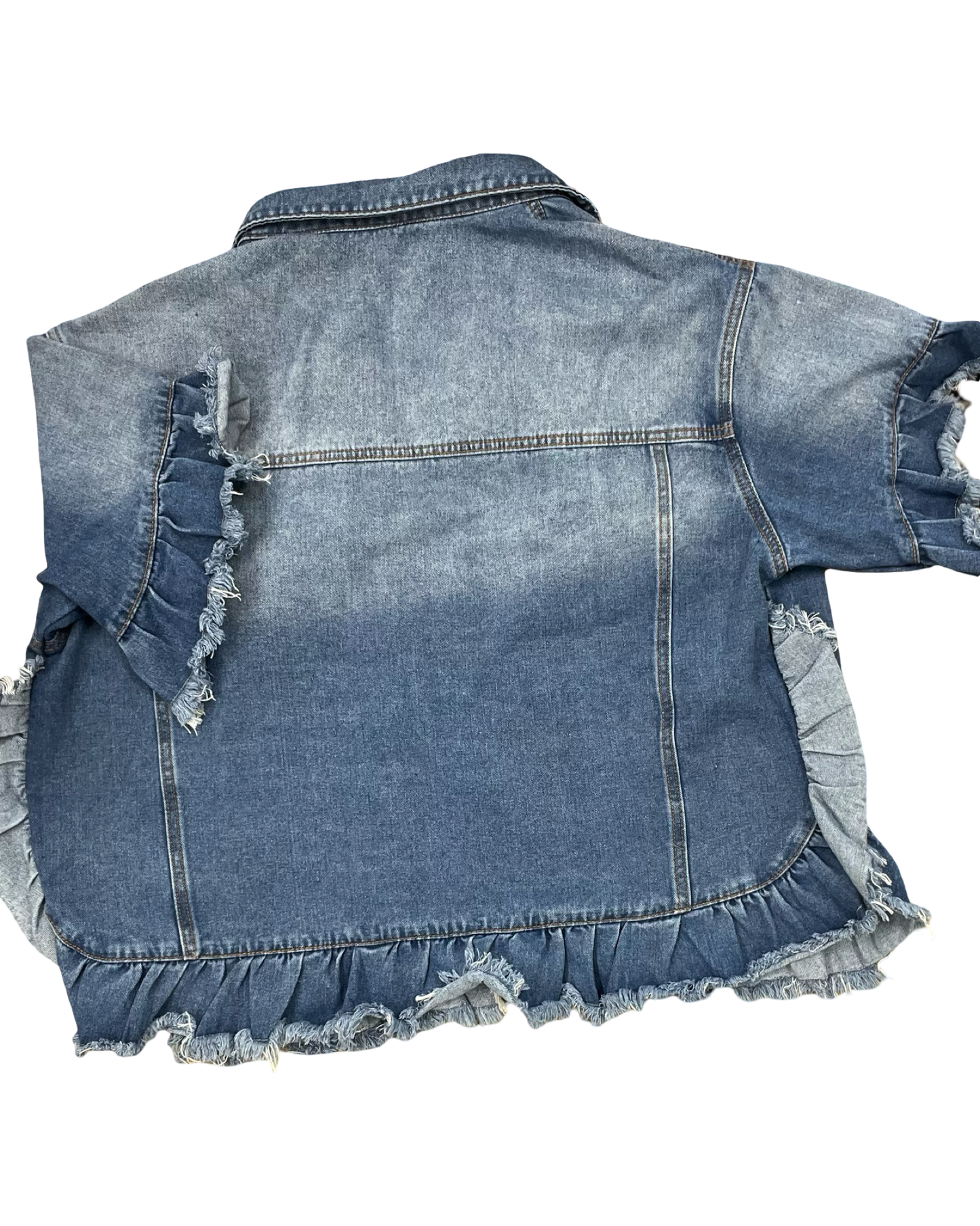Top Ss By Clothes Mentor In Blue Denim, Size:Xl