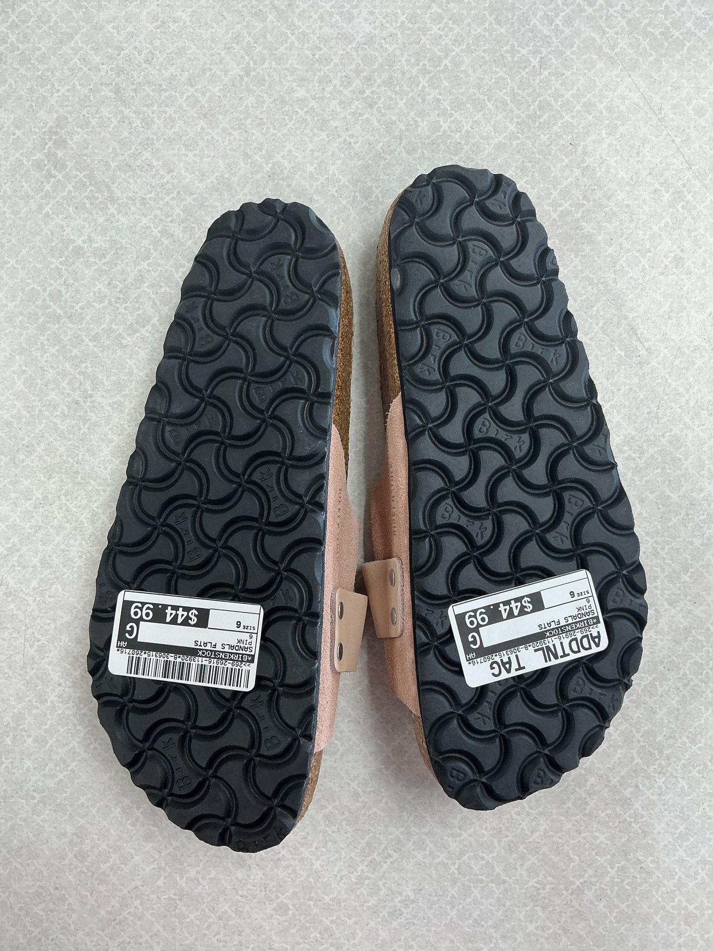 Sandals Flats By Birkenstock In Pink, Size:6