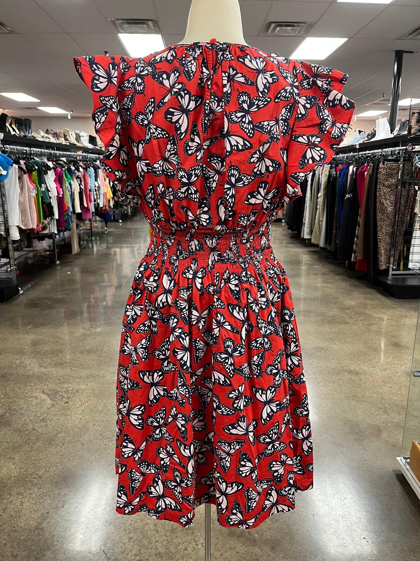 Dress Designer By Kate Spade In Blue & Red, Size:M