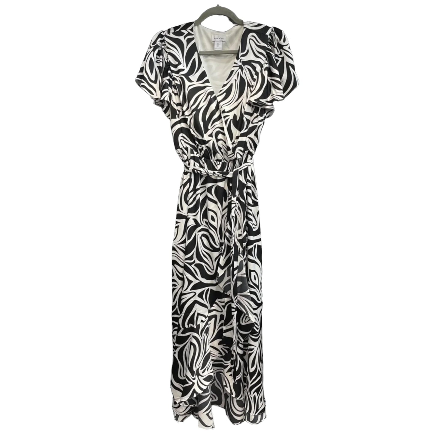 Dress Casual Midi By Nicole Miller In Black & White, Size: S