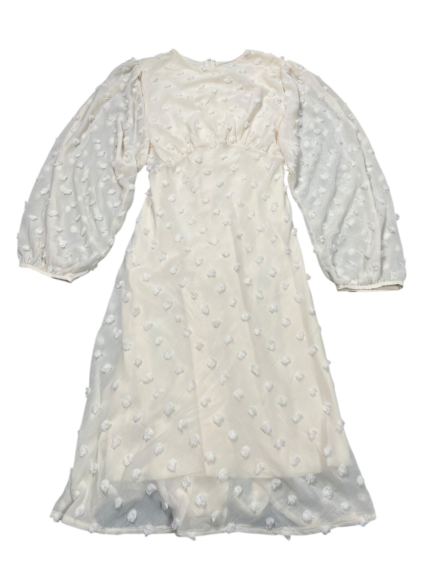 Dress Casual Midi By CHICWISH In Ivory, Size:S