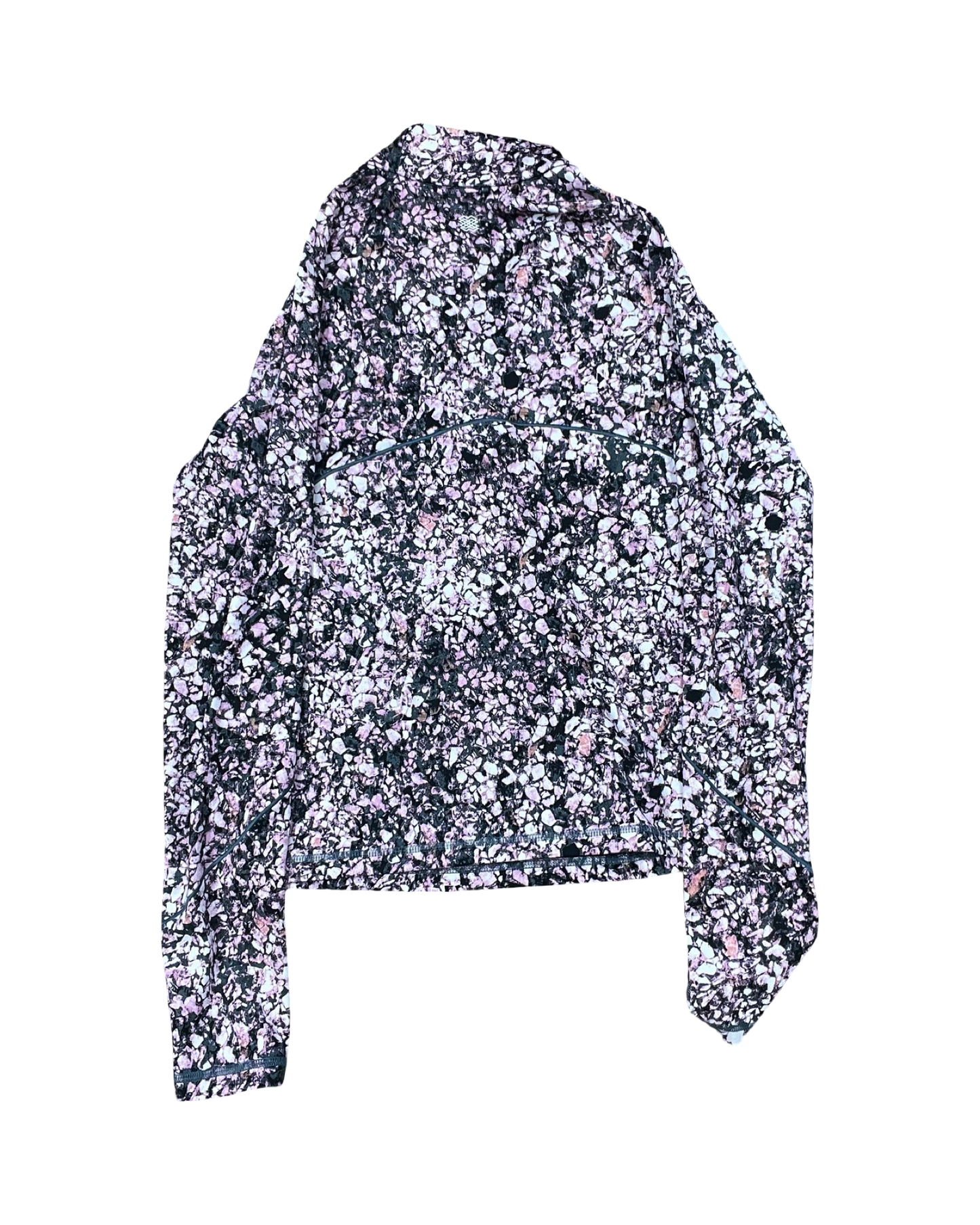 Athletic Top Ls Collar By Flx In Black & Pink, Size:L