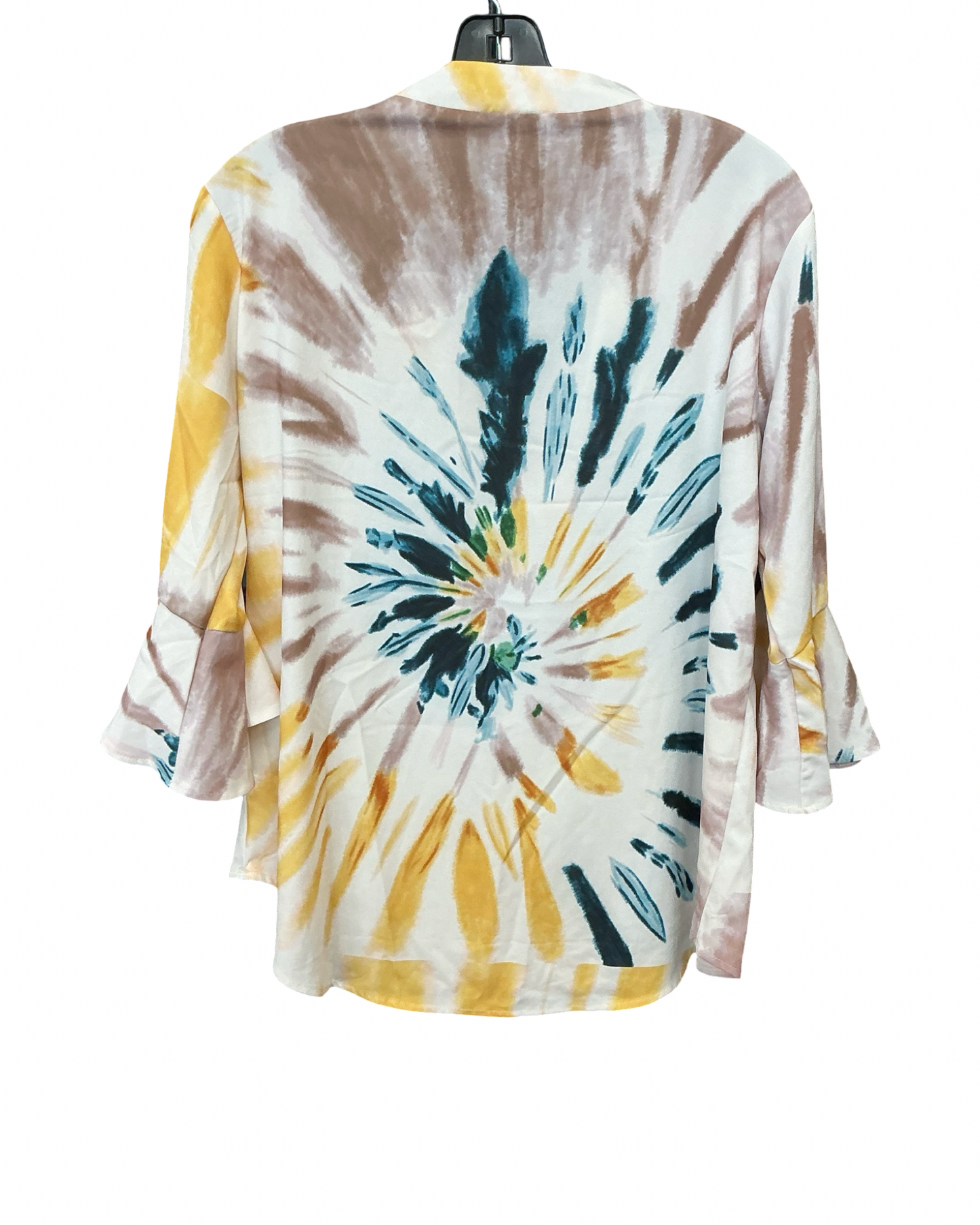 Top Ss By Clothes Mentor In Cream & Yellow, Size:L