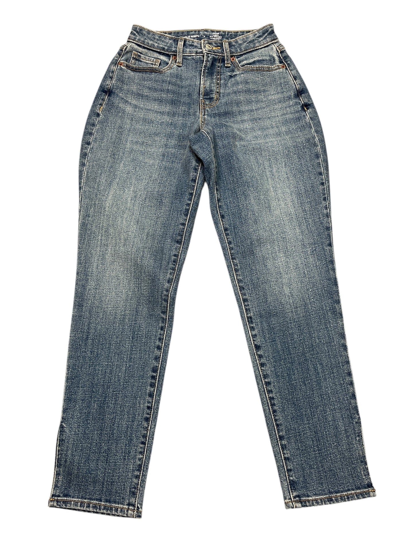Jeans Straight By Old Navy In Blue Denim, Size:0