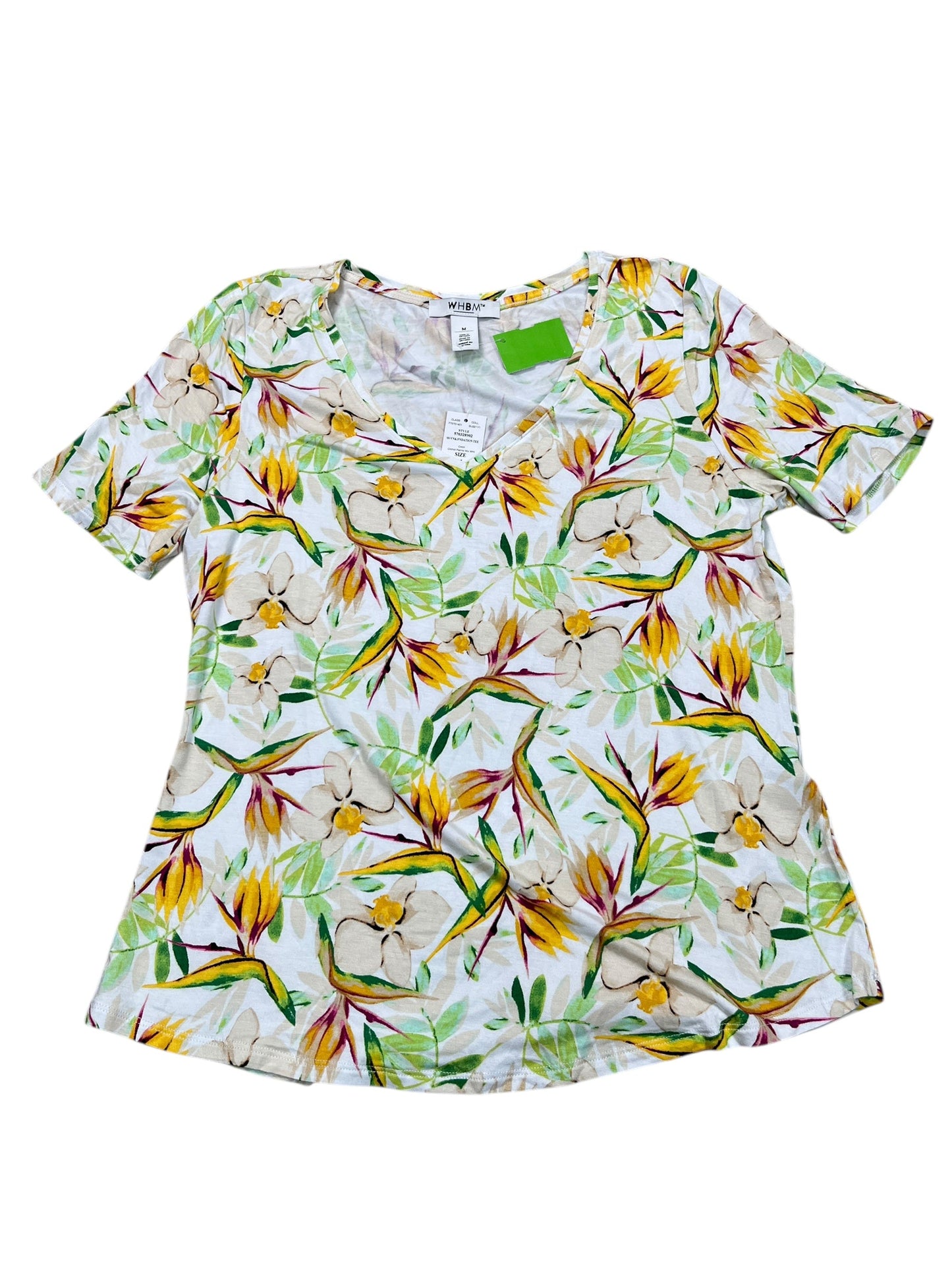 Top Ss By White House Black Market In Floral Print, Size:M