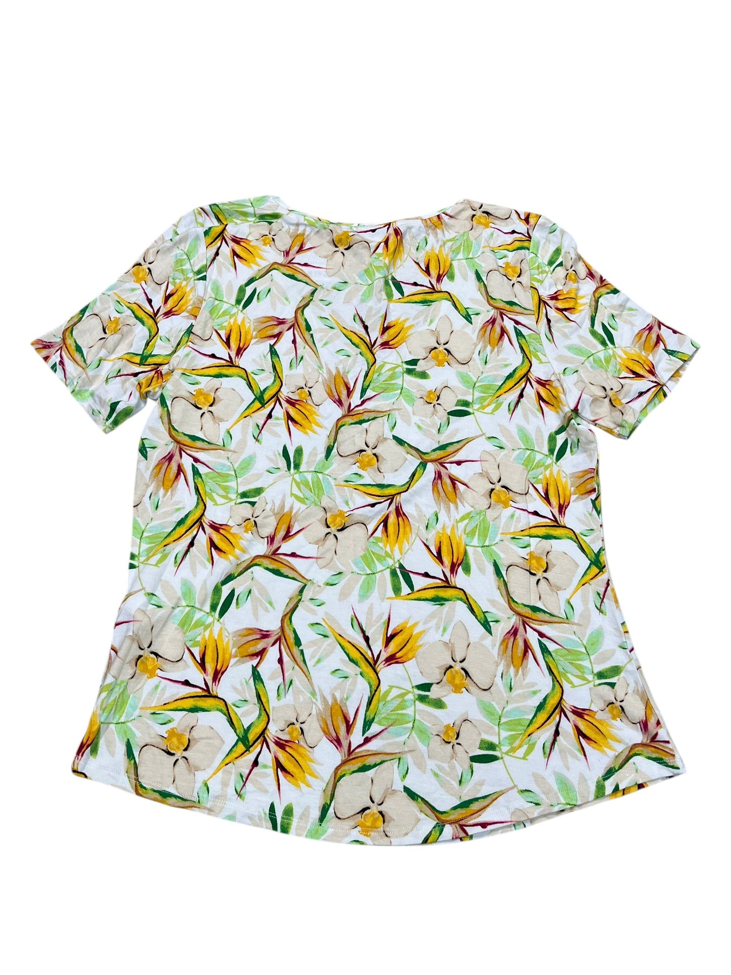 Top Ss By White House Black Market In Floral Print, Size:M