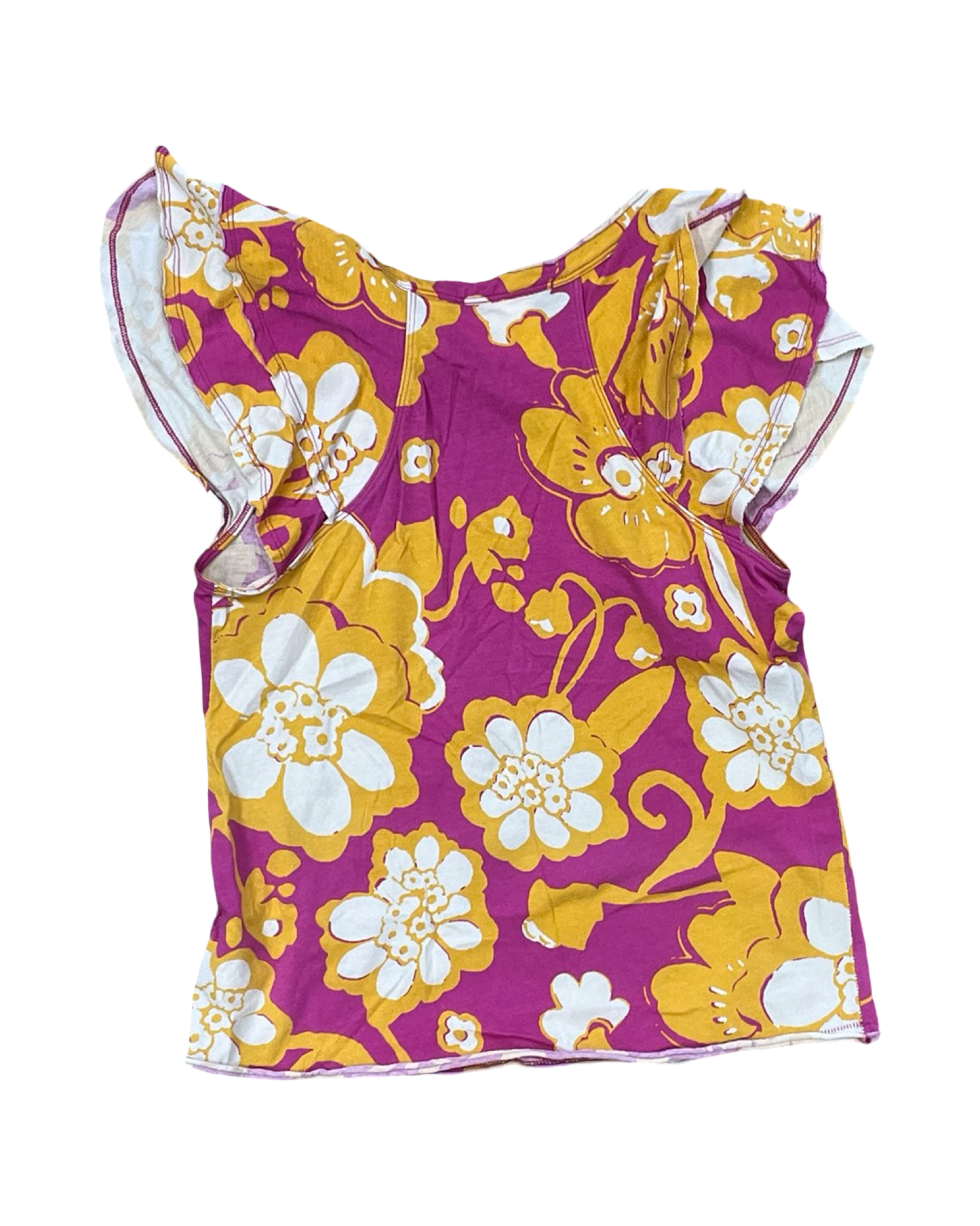 Top Ss By Maeve In Pink & Yellow, Size:S