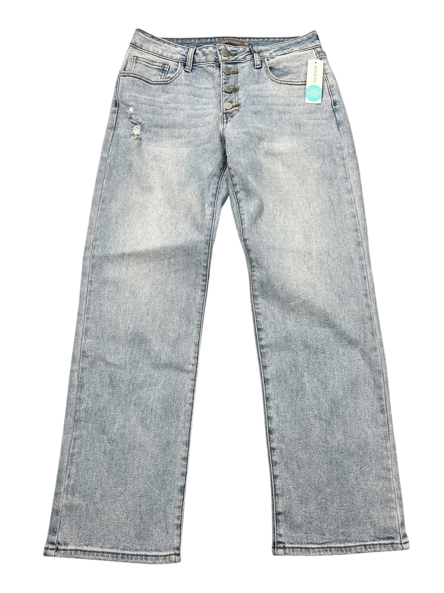 Jeans Straight By JUST USA In Blue Denim, Size:8